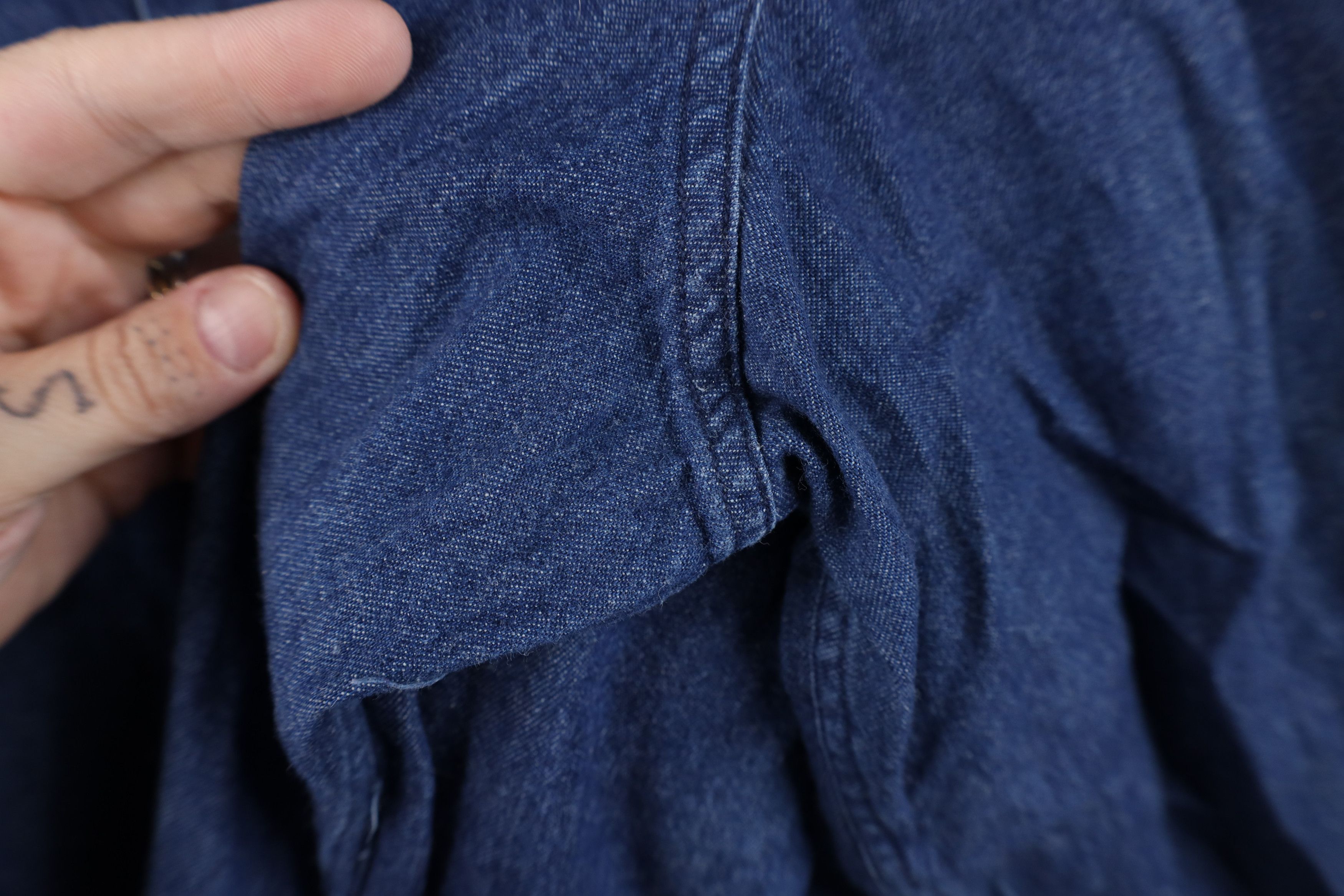 Vintage Vintage 90s Streetwear Collared Denim Jean Button Shirt Size US M / EU 48-50 / 2 - 7 Thumbnail