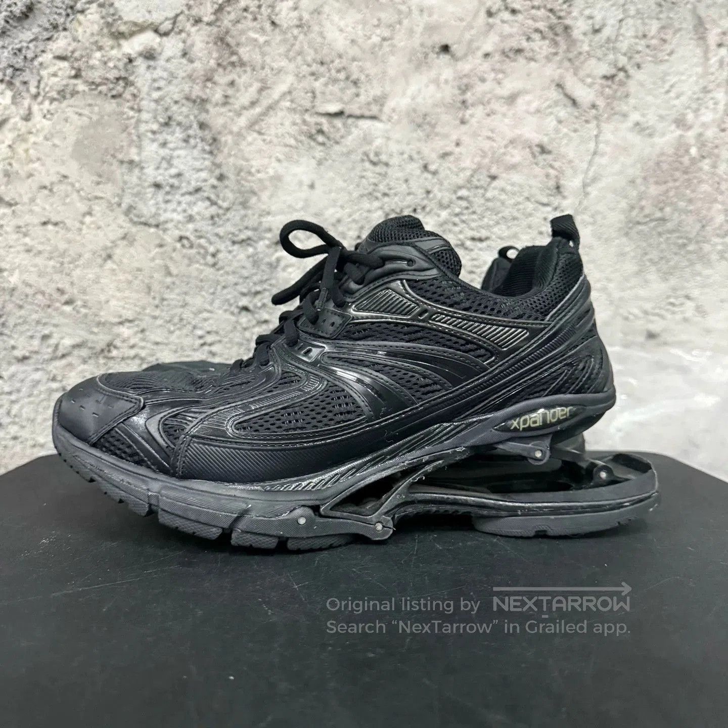 Balenciaga Black Low-Top Sneakers with Structured Supportive Sole. Size US 10 / EU 43 - 2 Thumbnail