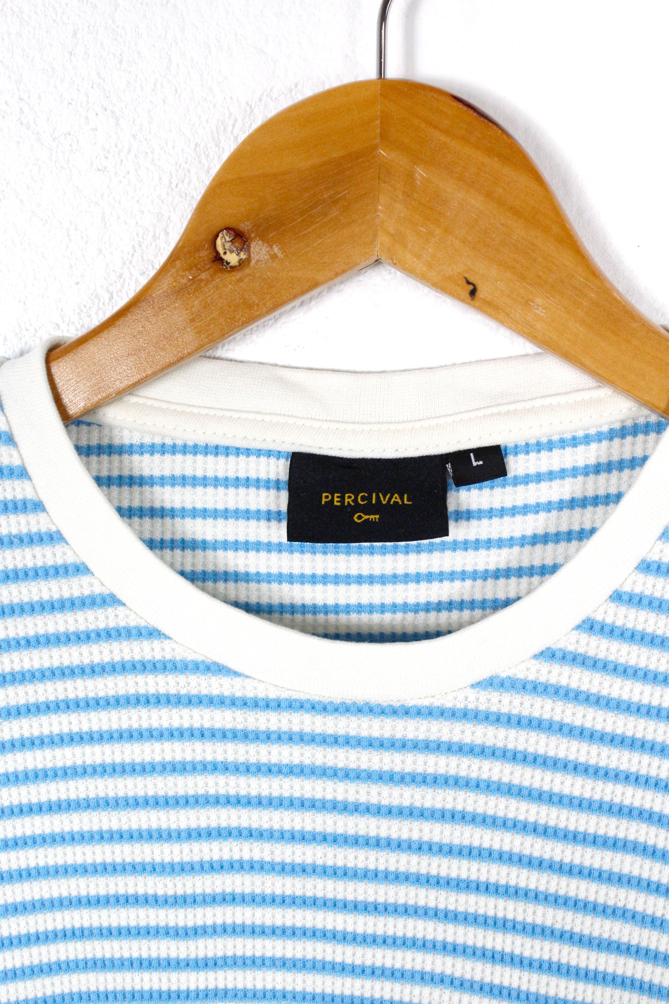 Percival Percival Breton Waffle Striped Tee T-shirt L Size US L / EU 52-54 / 3 - 3 Thumbnail