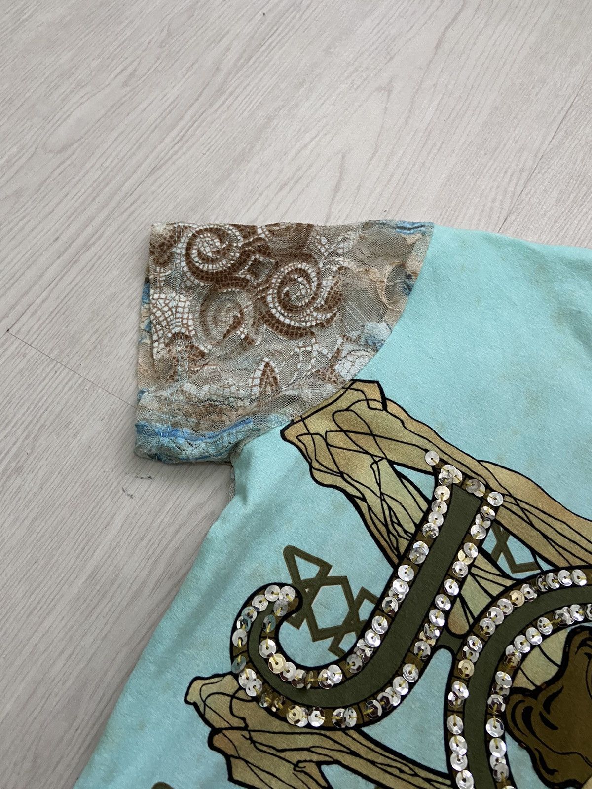 Miss Sixty Vintage 2000’s Miss Sixty Jadore Inspired Hybrid Net Tshirt Size L / US 10 / IT 46 - 4 Thumbnail
