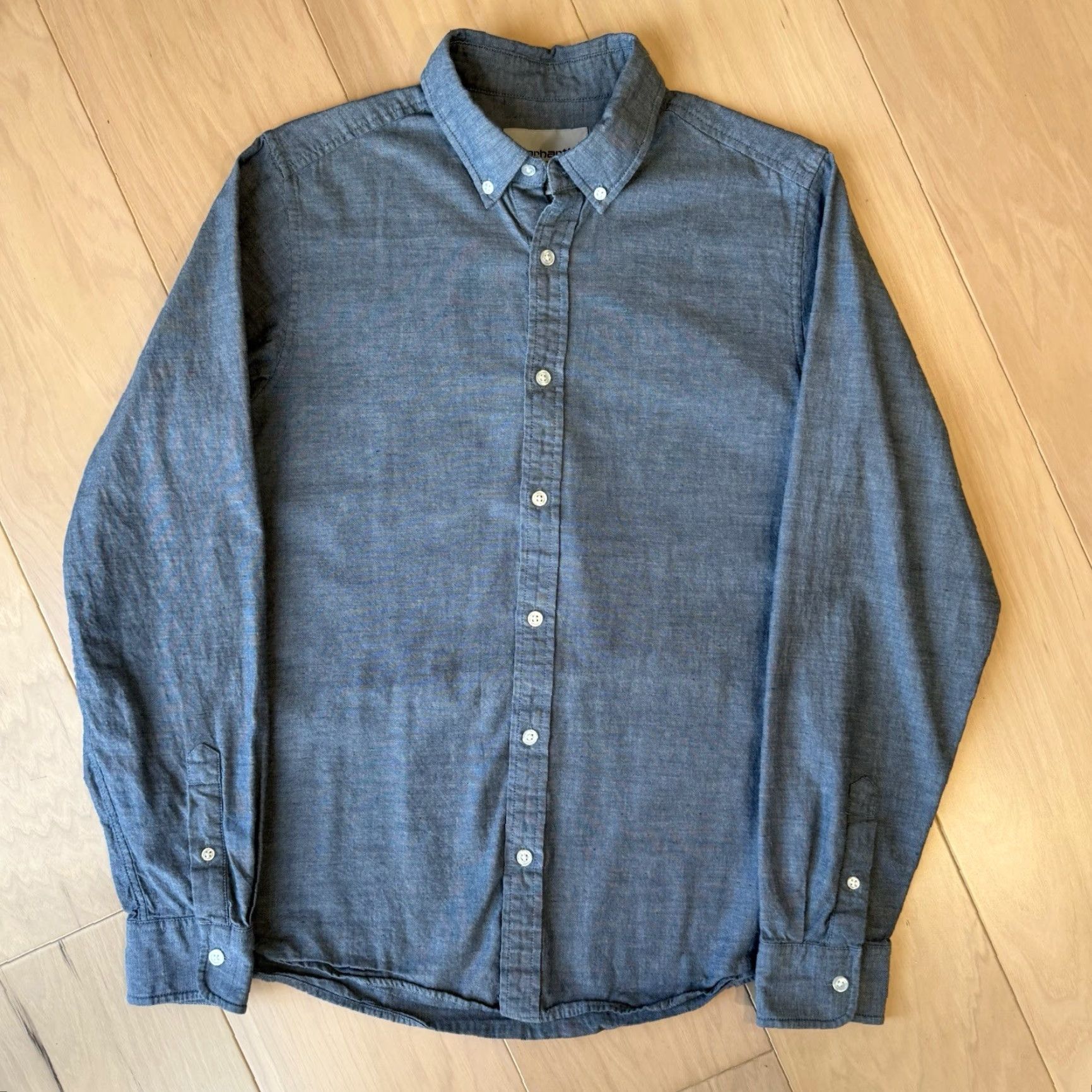 Carhartt Wip Carhartt WIP Kyoto Shirt Small Blue Oxford Workwear Button-Up Long Sleeve Mens Button-Down Pockets USA Western 90s Vintage? Size US S / EU 44-46 / 1 - 2 Thumbnail
