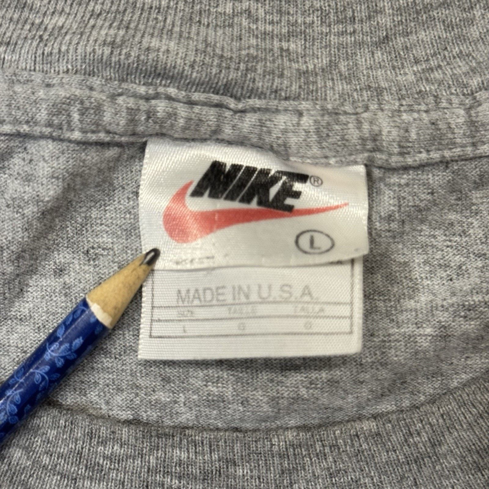 Nike Nike Vintage 90s Gray Long sleeve Shirt Swoosh Made in USA Size US L / EU 52-54 / 3 - 3 Thumbnail