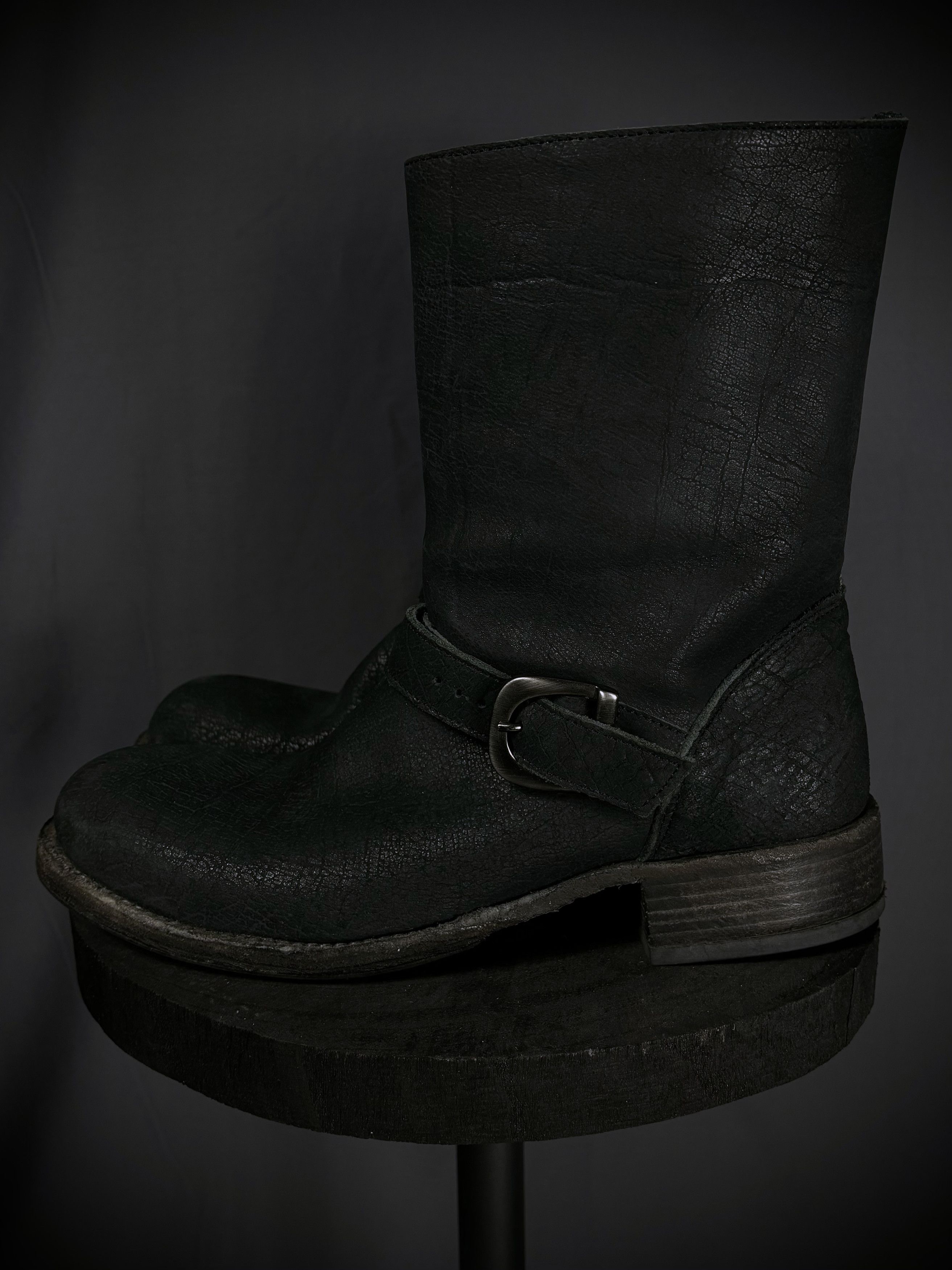 10sei0otto 10sei0otto Cracked Guidi Horse Leather Scar Engineer Boots Size US 6.5 / IT 36.5 - 2 Thumbnail