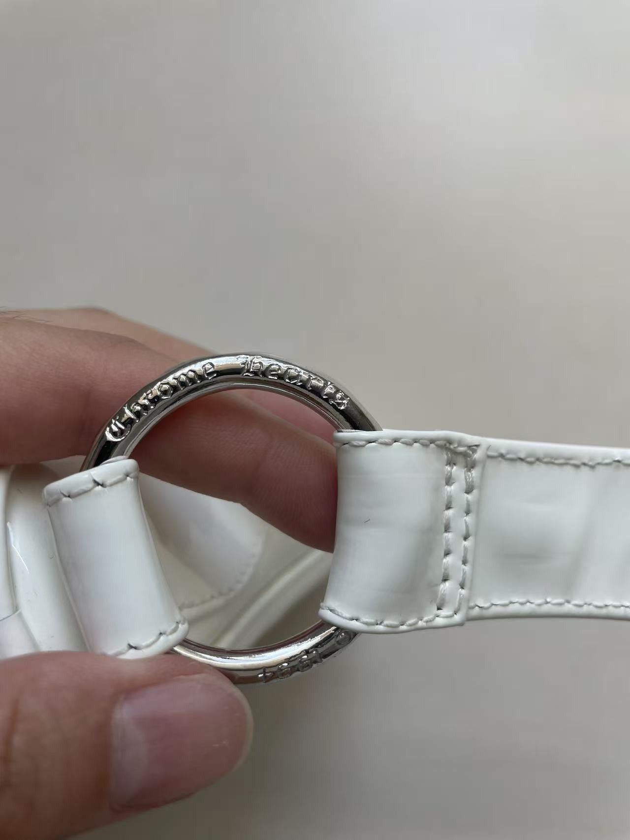 Chrome Hearts Chrome Hearts Silver Dagger Leather White Chicken Nugget Bag Size ONE SIZE - 10 Thumbnail