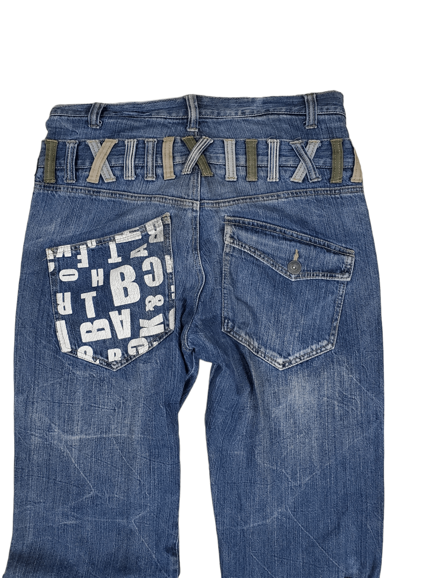 Japanese Brand × Vintage 🔥Vintage Denim Double Waist Blue Flared🔥 Size US 35 - 4 Thumbnail