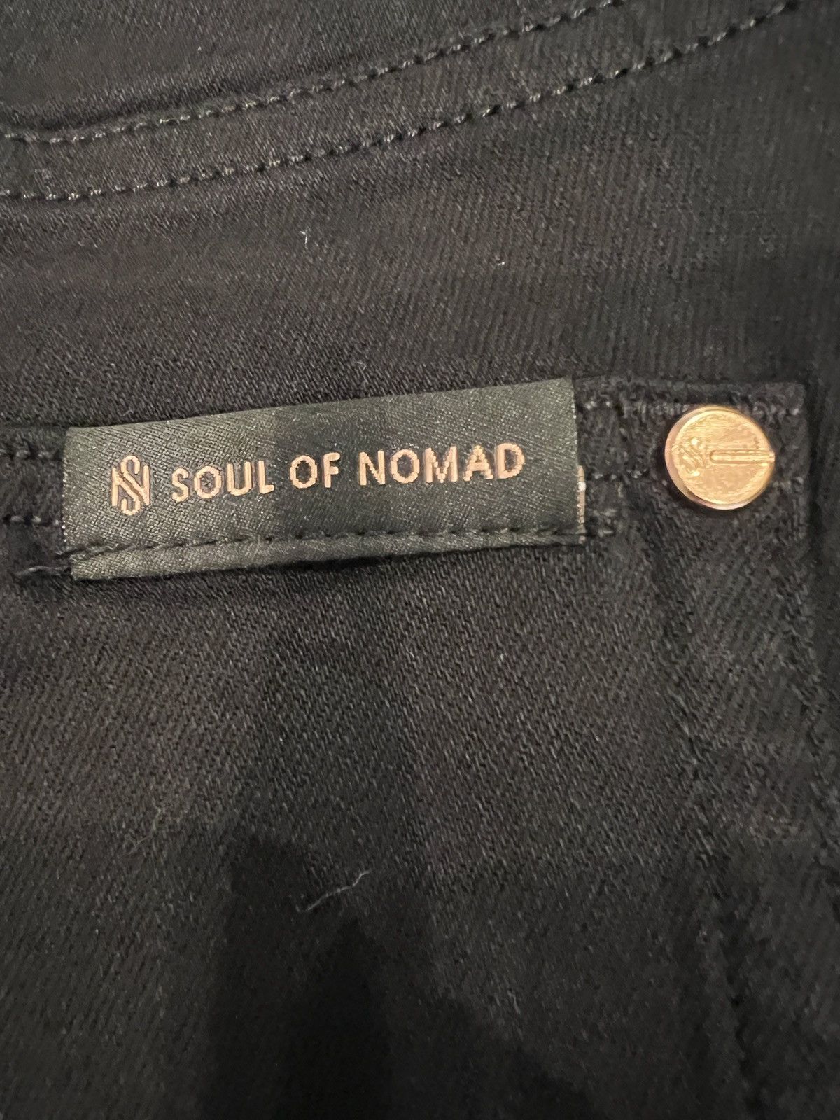 Other SOUL OF NOMAD Akira Skinny Denim Jeans NightRider Black Size US 32 / EU 48 - 13 Thumbnail