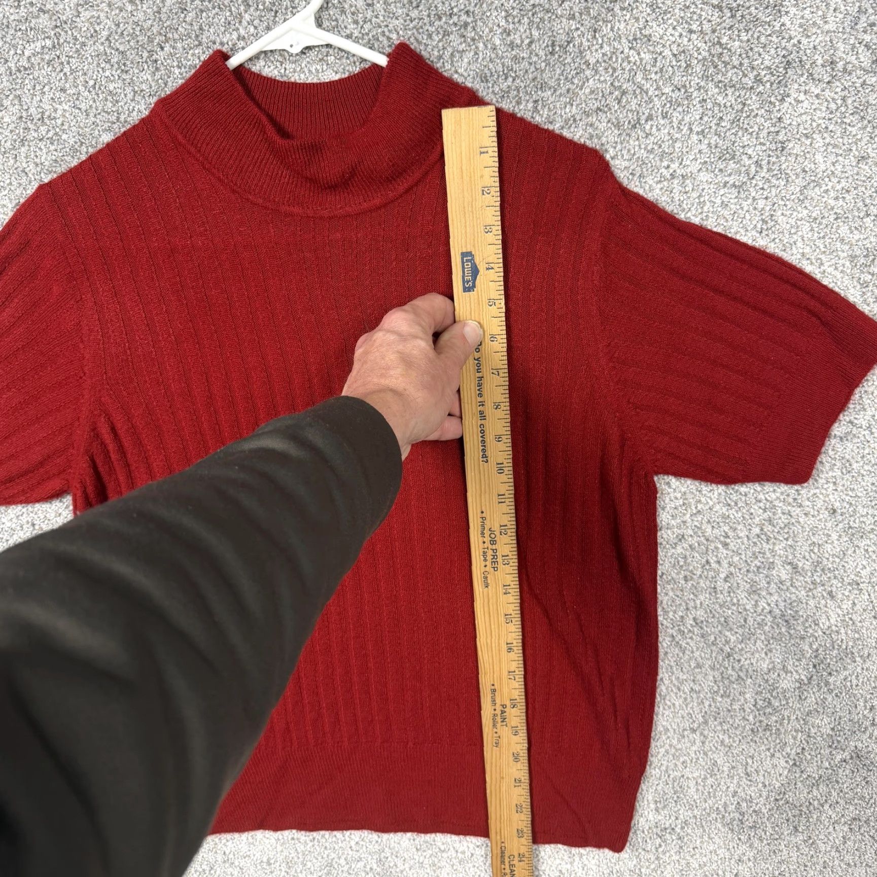 Vintage VINTAGE Chaus Sweater Womens L Red Knit Pullover Mock Neck 90s Preppy Ribbed Office Solid Knitwear Size L / US 10 / IT 46 - 2 Thumbnail