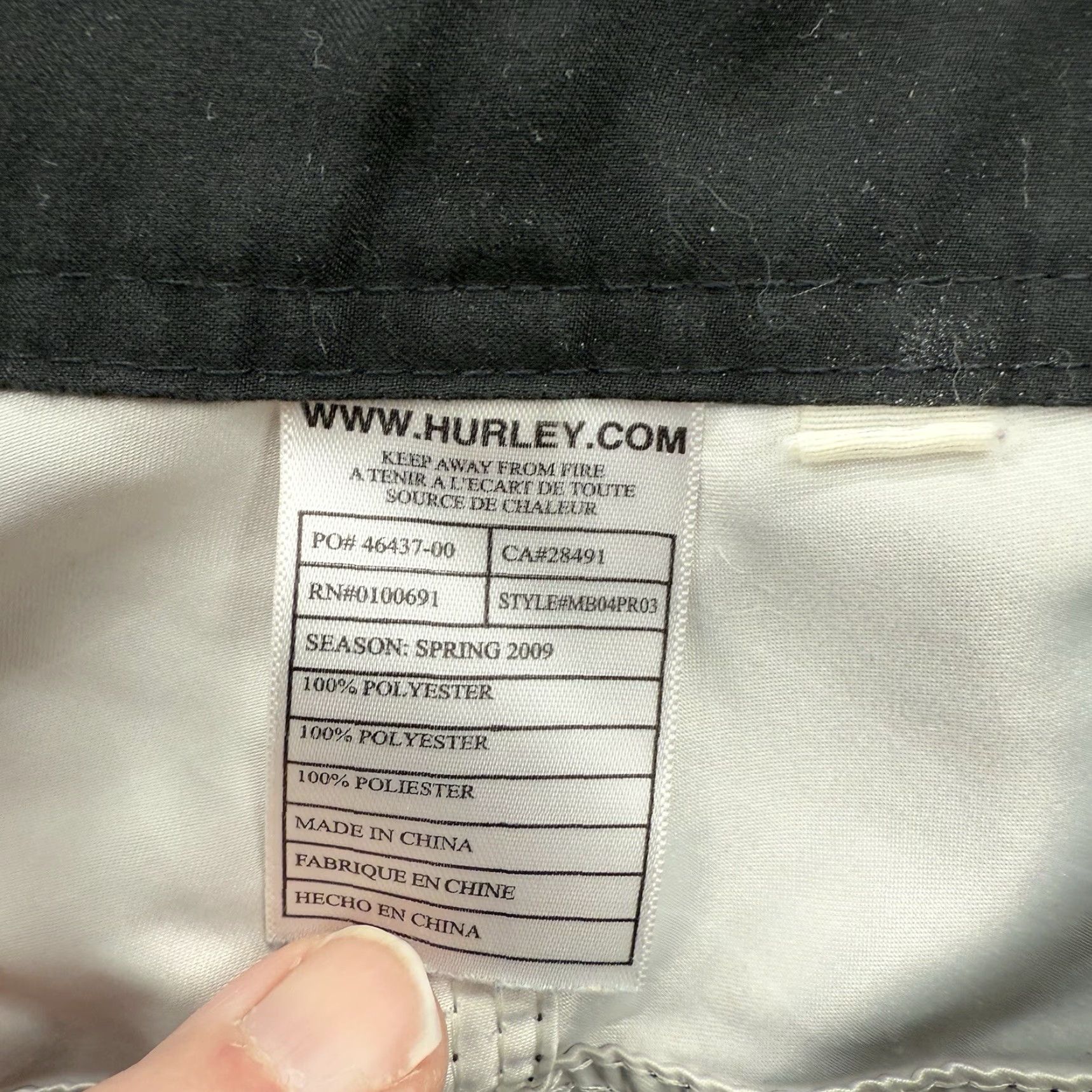 Hurley Hurley Board Shorts Men 33 Black Geometric Print Polyester Outdoors Swimming Size US 33 - 4 Thumbnail