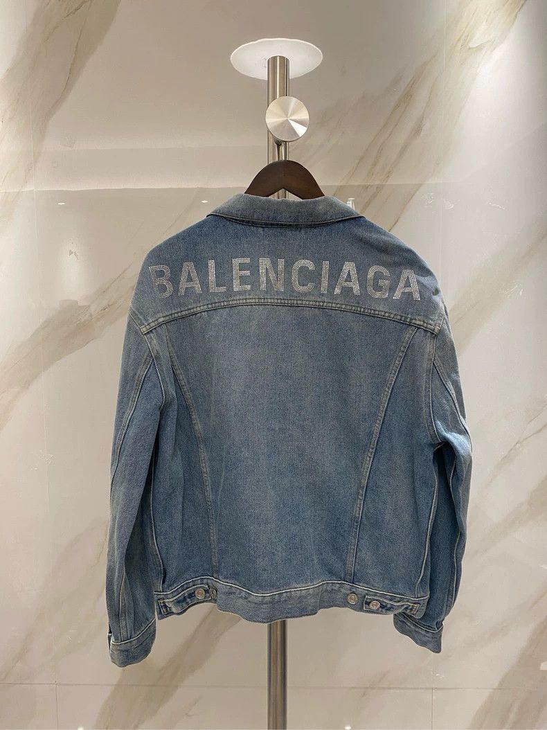 Balenciaga Balenciaga size 34 Diamond denim jacket Size S / US 4 / IT 40 - 2 Thumbnail