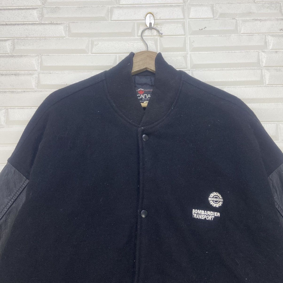 Other Vtg Canada Sportswear Bombardier Transport Leather Varsity Size US L / EU 52-54 / 3 - 5 Thumbnail