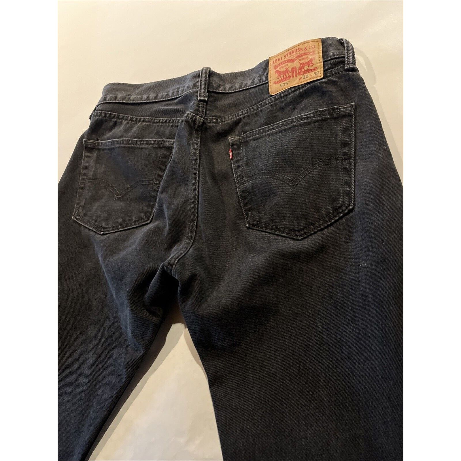 Levi's Levi’s 505 Jeans Men’s 34x32 Regular Straight Denim Black Size US 34 / EU 50 - 15 Thumbnail
