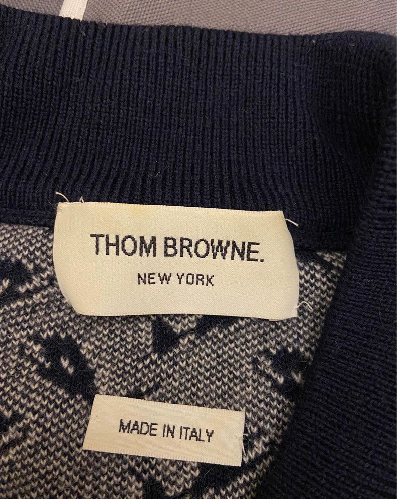 Thom Browne Thom Browne size1 Whale embroidered baseball jacket Size US S / EU 44-46 / 1 - 5 Thumbnail