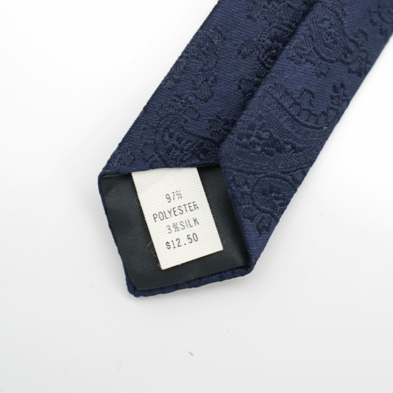 Other Wembley Blue Paisley Woven Skinny PolySilk Tie Size ONE SIZE - 3 Thumbnail