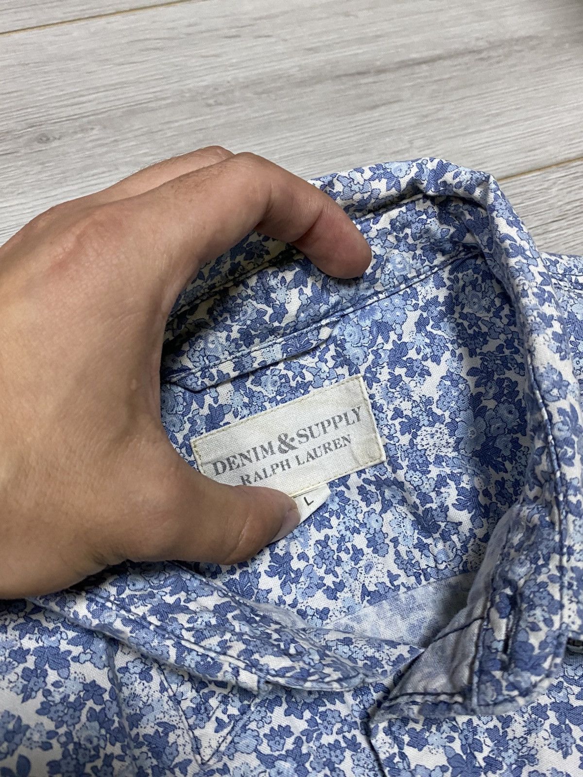 Vintage POLO Ralph 🌺 floral flowers Denim&supply over print shirt Size US L / EU 52-54 / 3 - 5 Thumbnail