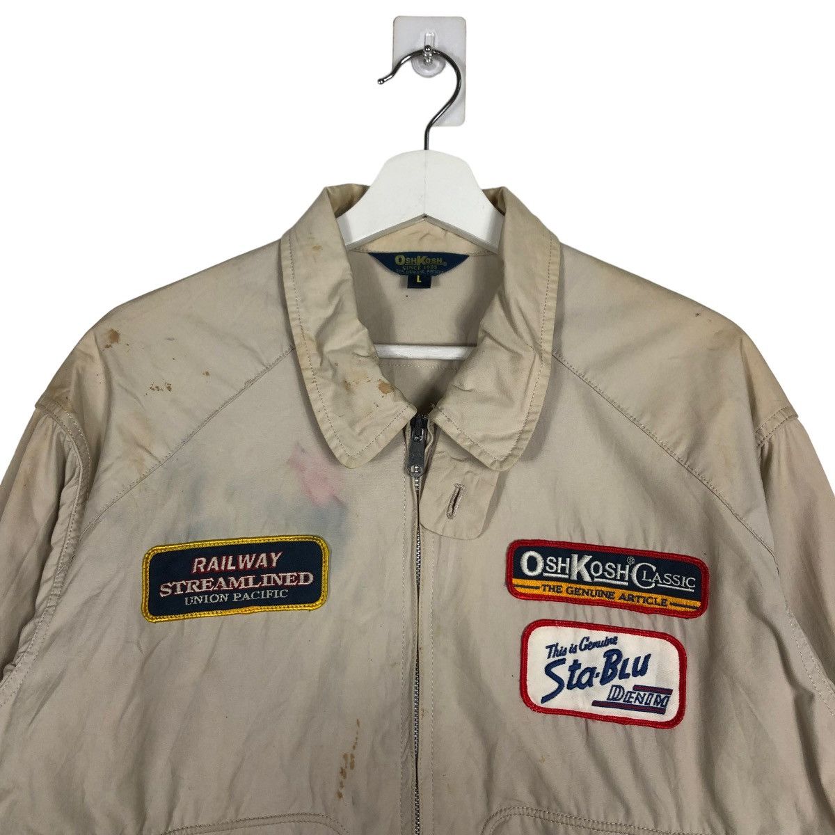 Oshkosh × Vintage 🔥 VINTAGE OSHKOSH CLASSIC PATCHES WORK JACKET Size US L / EU 52-54 / 3 - 3 Thumbnail