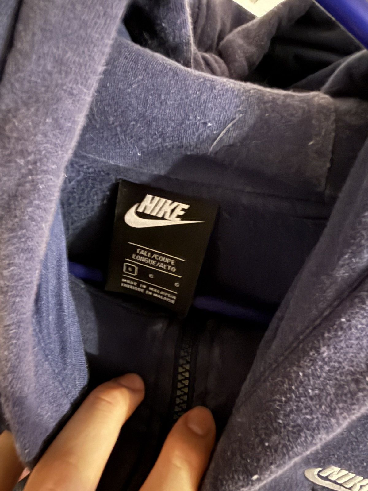Nike Nike Blue Zip up Size US L / EU 52-54 / 3 - 3 Thumbnail