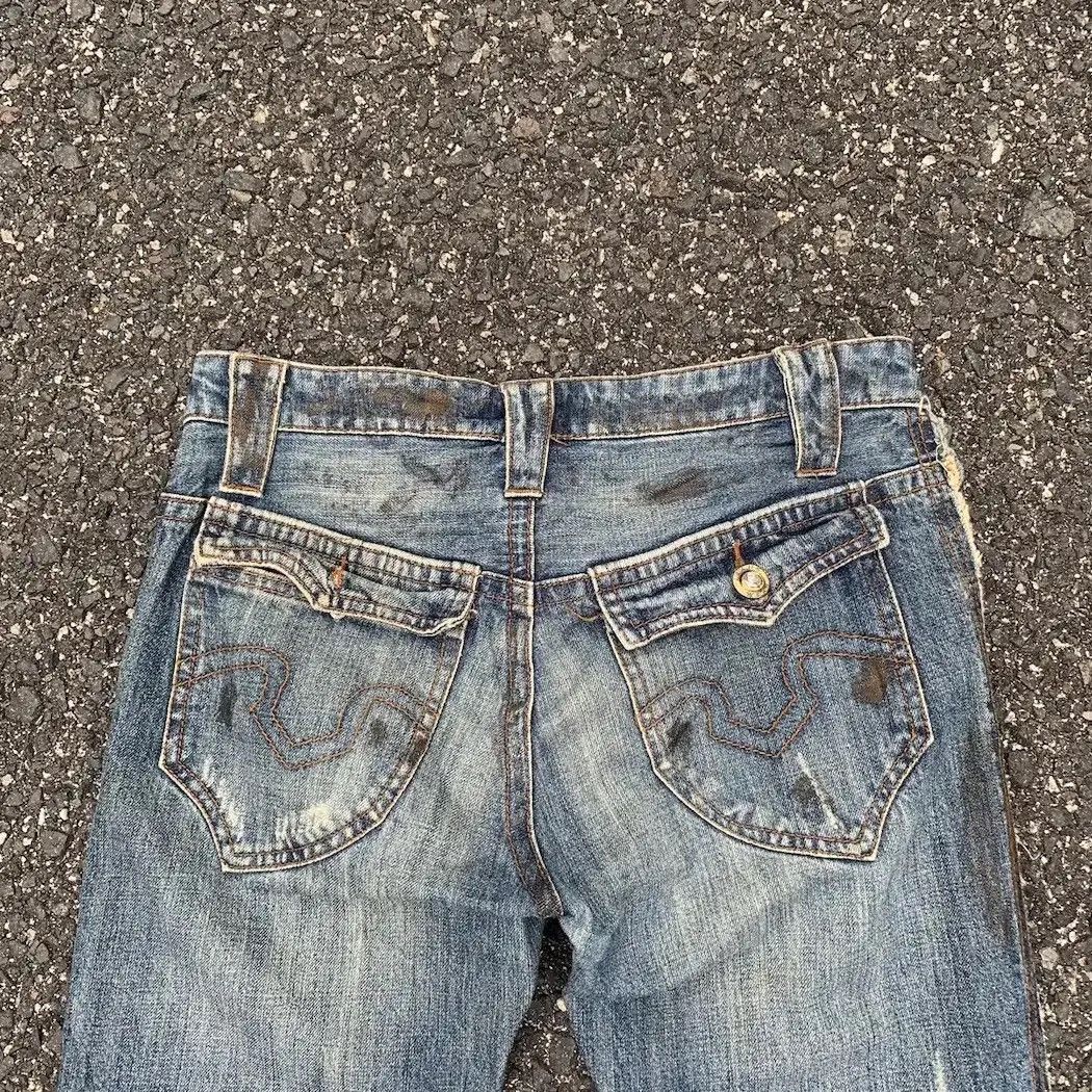 Japanese Brand JAPANESE RUSTY DIRTY DENIM 30x32 RIPPED FLARE BOOTCUT PANTS Size US 30 / EU 46 - 10 Thumbnail