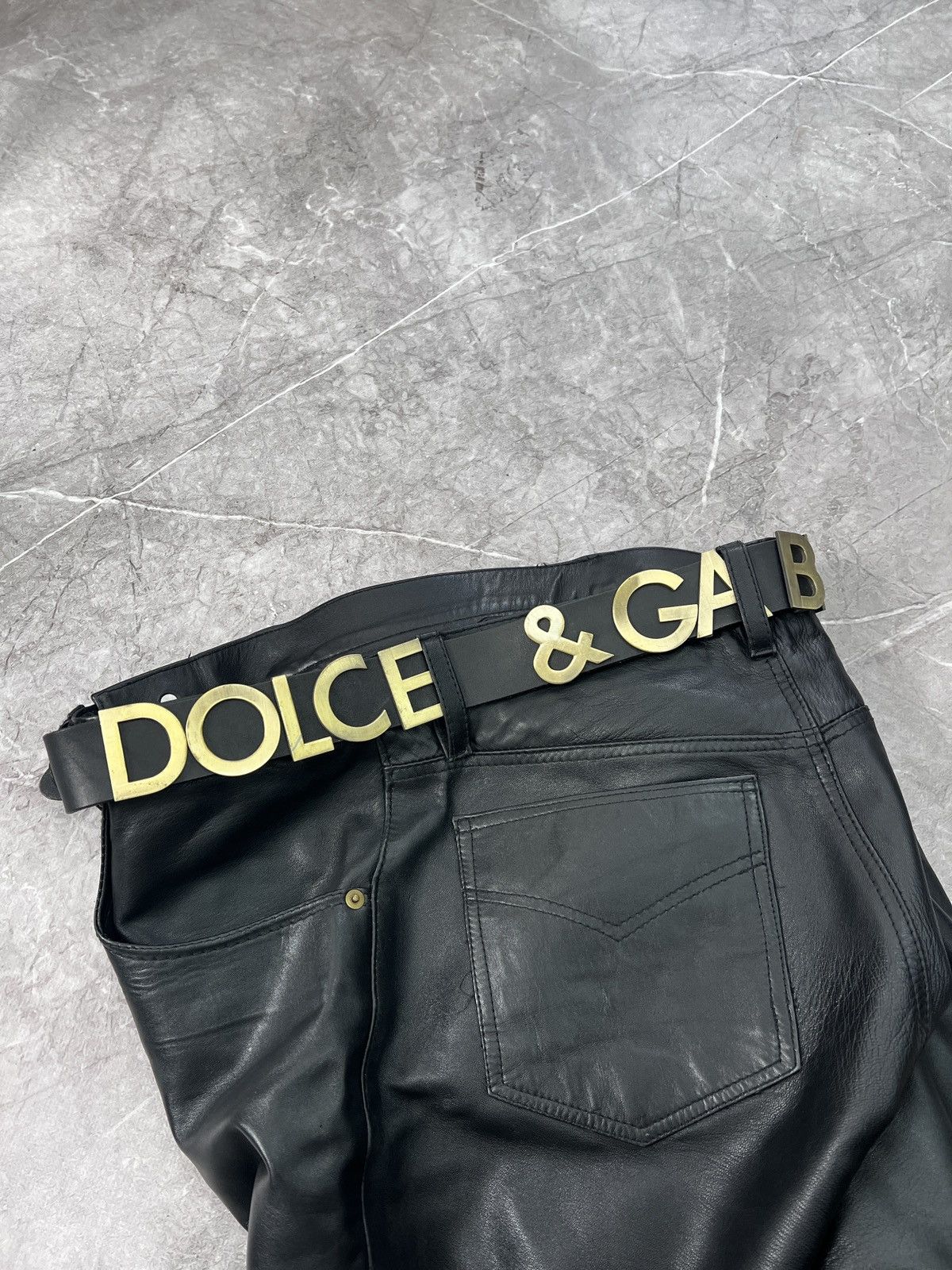 Dolce & Gabbana Vintage rare y2k big metal logo dolce
