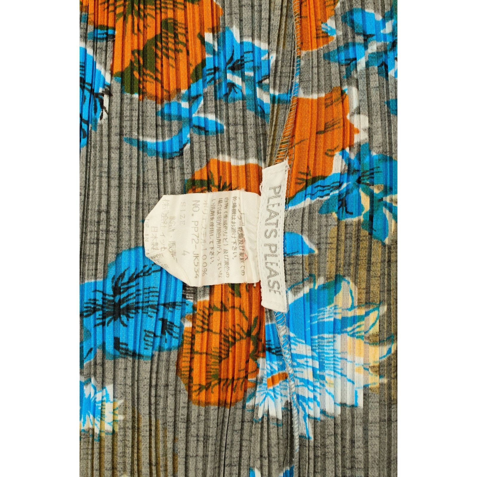 Issey Miyake Pleats Please Floral Sleeveless Top Size XL / US 12-14 / IT 48-50 - 4 Thumbnail