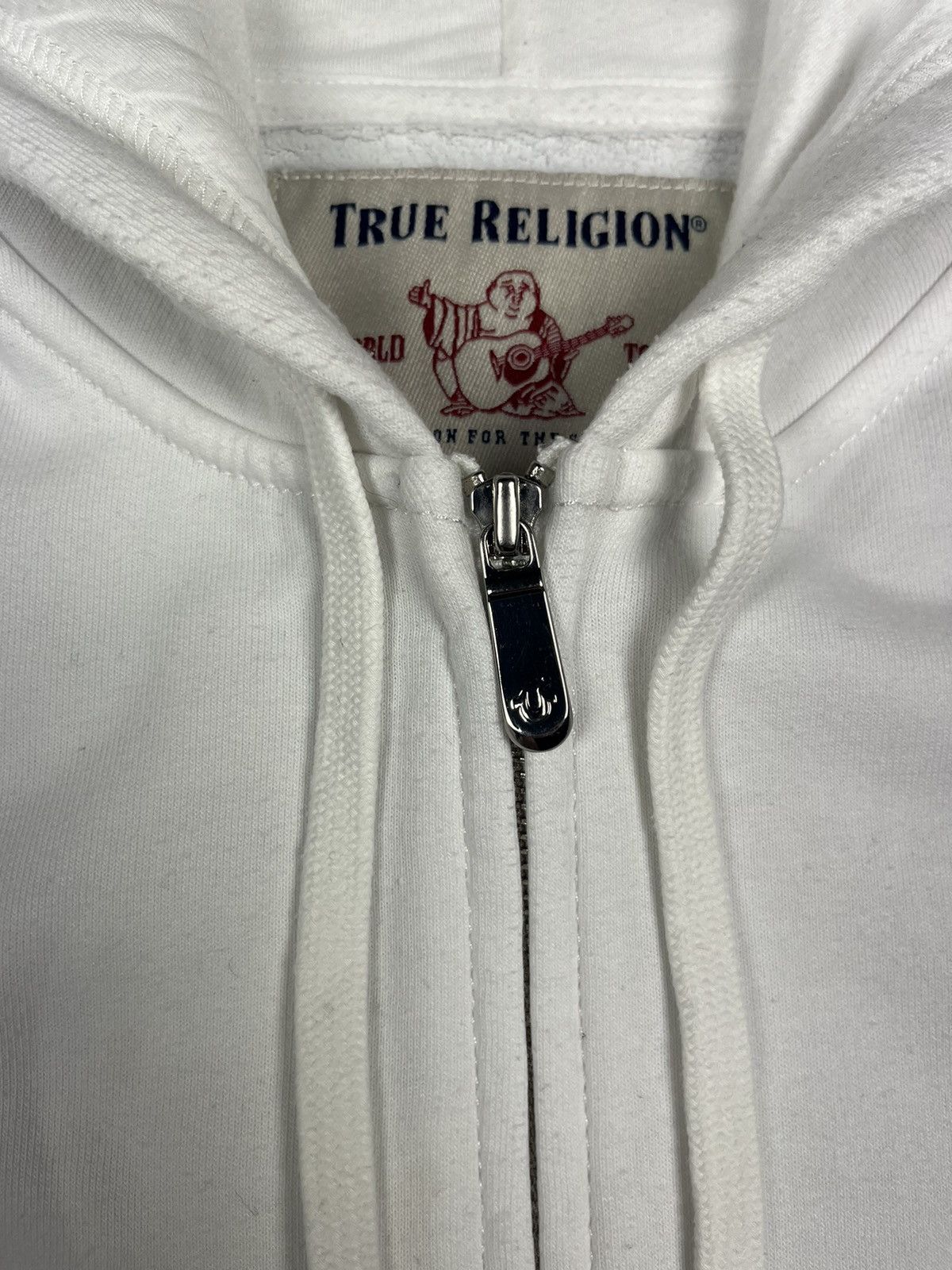 True Religion Vintage True Religion Zip Hoodie White Big Logo Gold Y2K Size US L / EU 52-54 / 3 - 7 Thumbnail