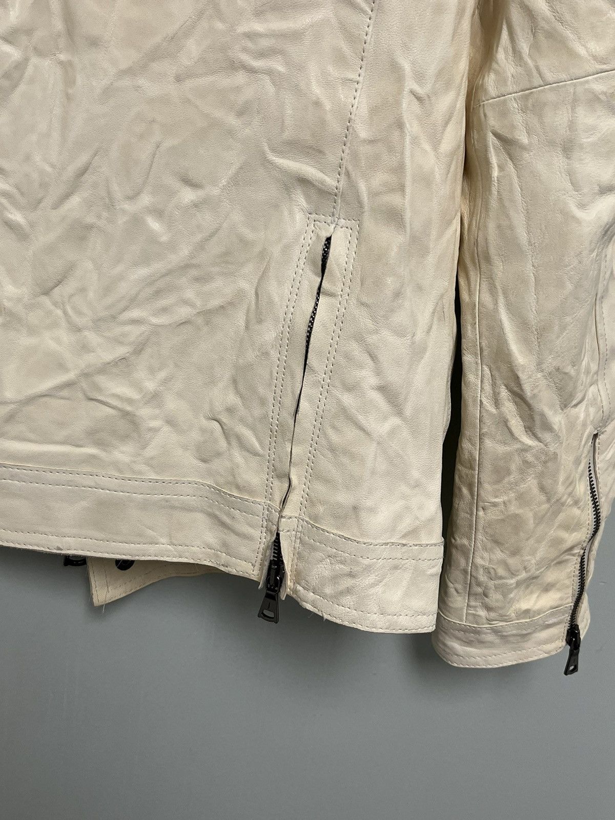 John Varvatos Off White Moto Jacket. Size US S / EU 44-46 / 1 - 11 Thumbnail