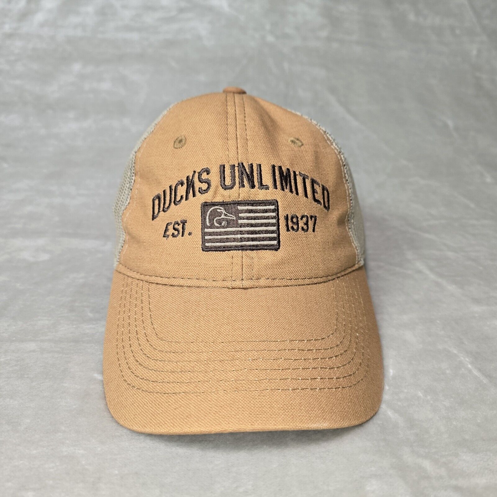 Other Ducks Unlimited Brown Trucker Hat Hunting Snapback EST. 1937 Size ONE SIZE - 2 Thumbnail