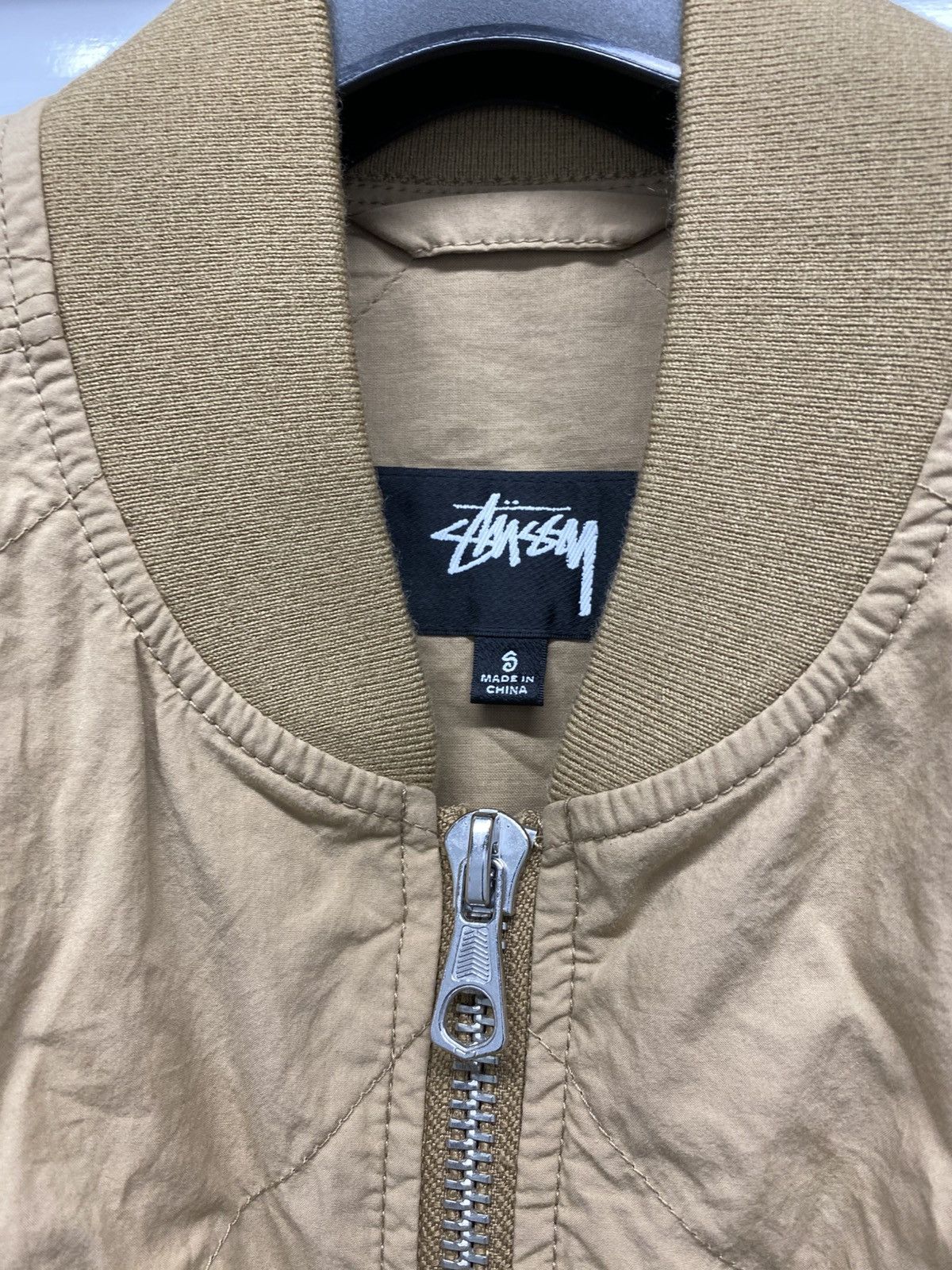 Stussy Summer Stussy Lightweight Cotton Bomber Jacket Khaki - Small Size US S / EU 44-46 / 1 - 4 Thumbnail