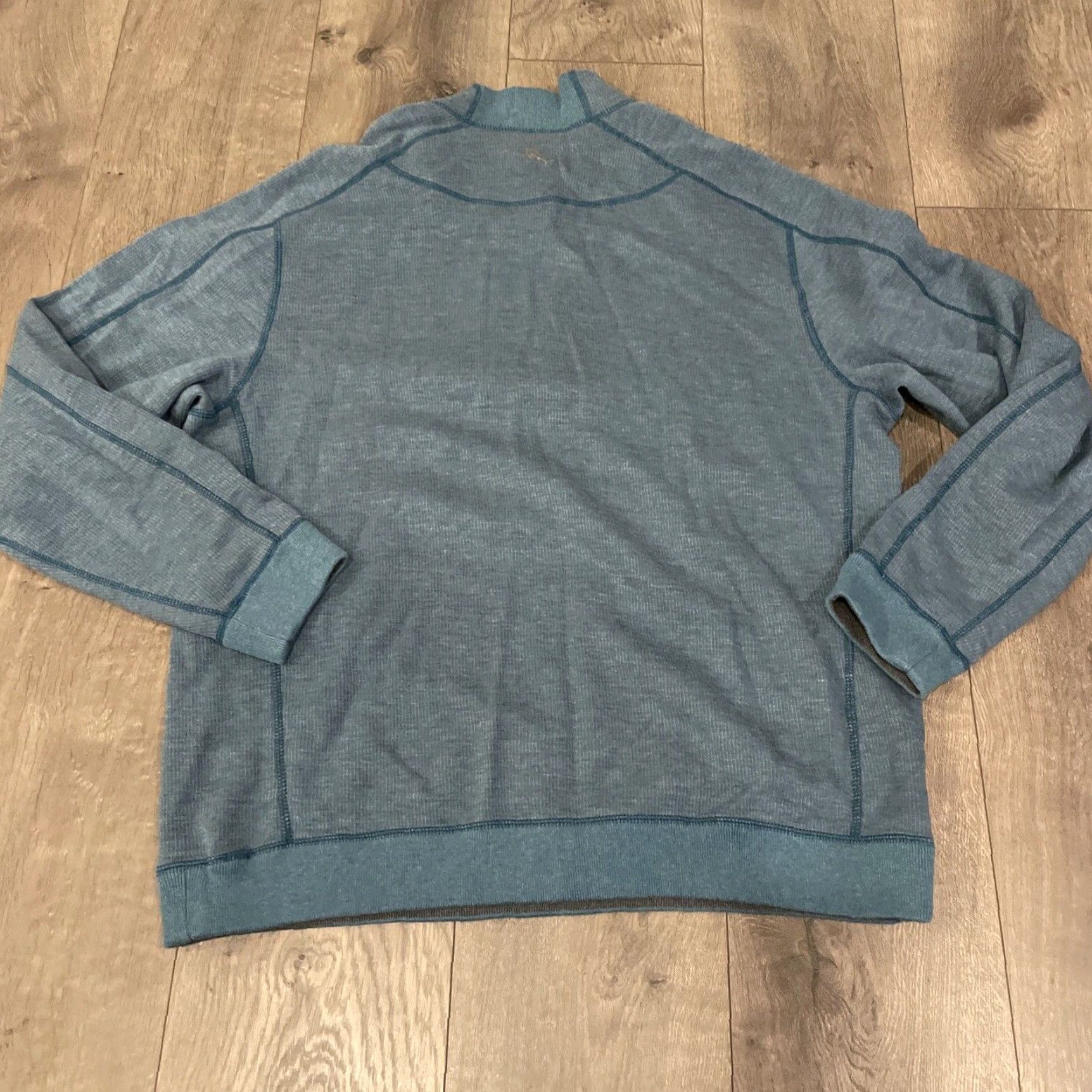 Tommy Bahama Tommy Bahama Sweater Mens L Reversible Quarter Zip Beige Knit Casual 90s Size US L / EU 52-54 / 3 - 4 Thumbnail