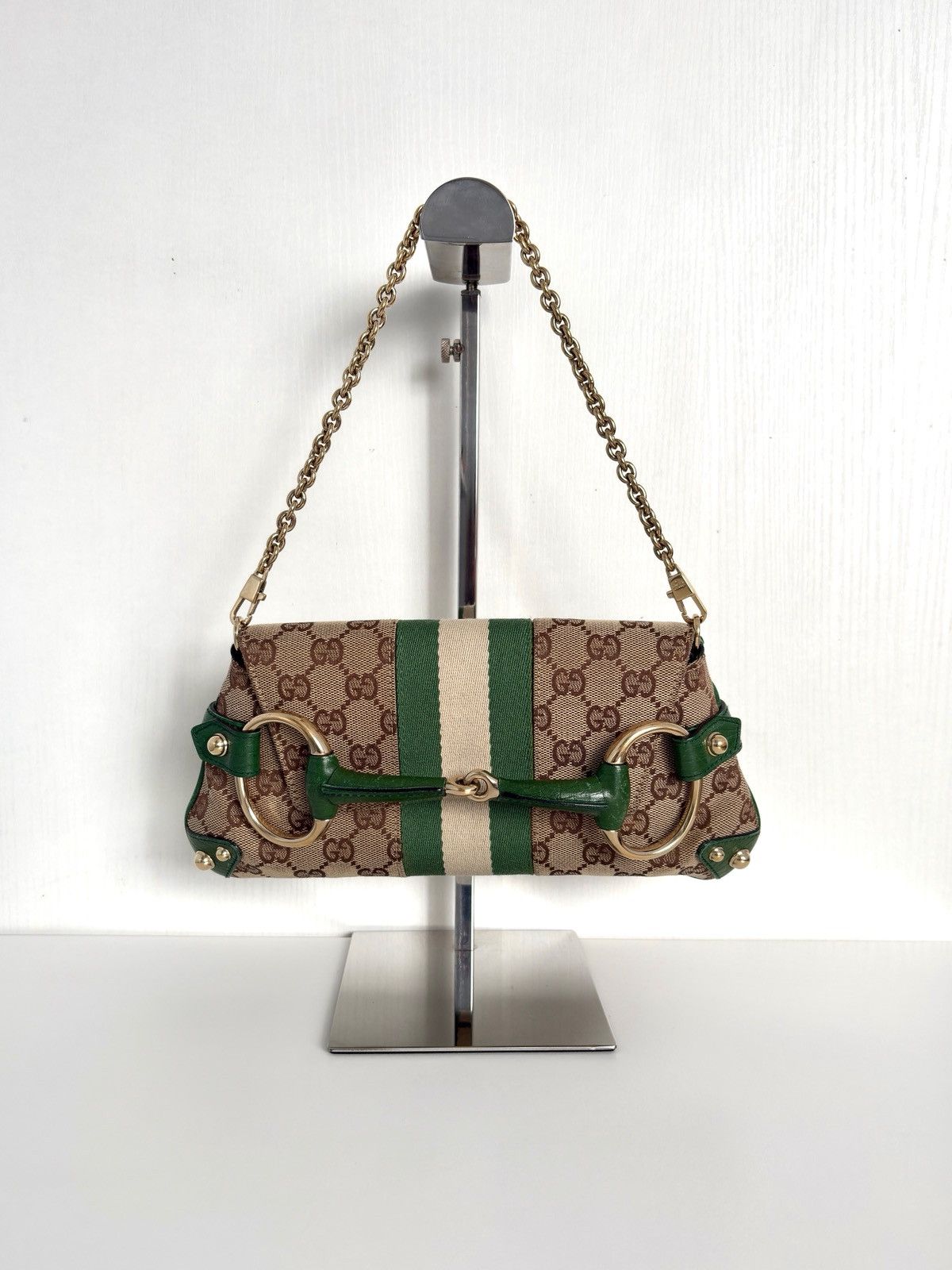 Gucci Gucci Horsebit Green Chain Clutch Size ONE SIZE - 2 Thumbnail