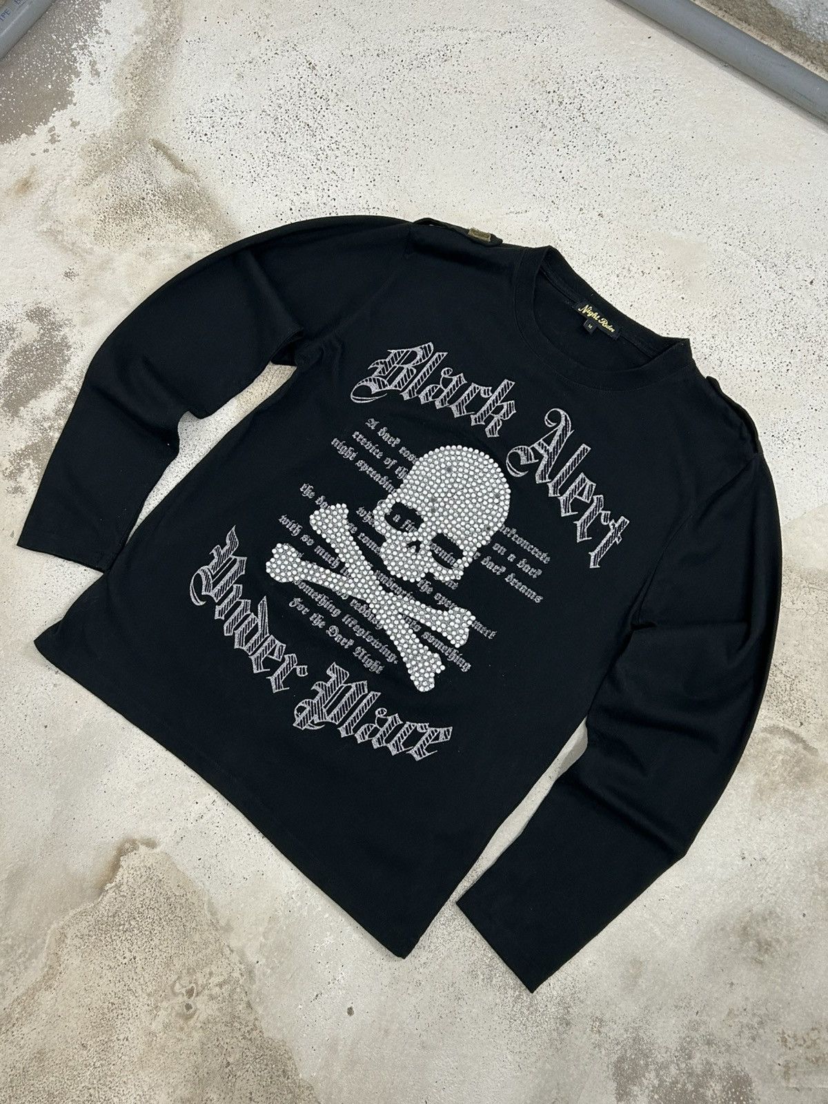Designer Night Rider Japan Full Skull & Bones Rhinestones W/ Quotes Size US S / EU 44-46 / 1 - 3 Thumbnail
