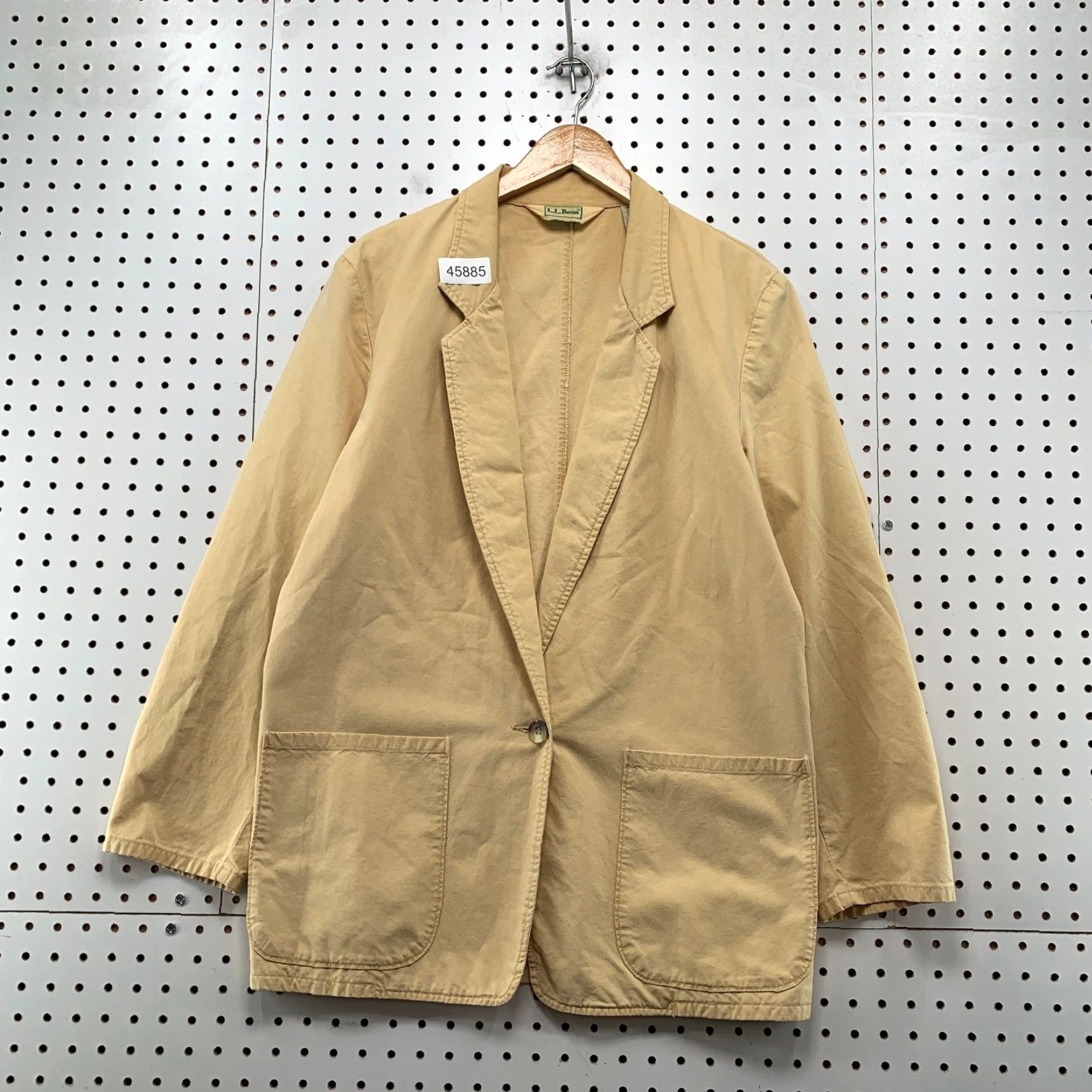 Vintage VINTAGE L.L. Bean Field Jacket Womens 12 Beige Canvas Lightweight Chore Coat 80s Casual 90s? Size XL / US 12-14 / IT 48-50 - 2 Thumbnail