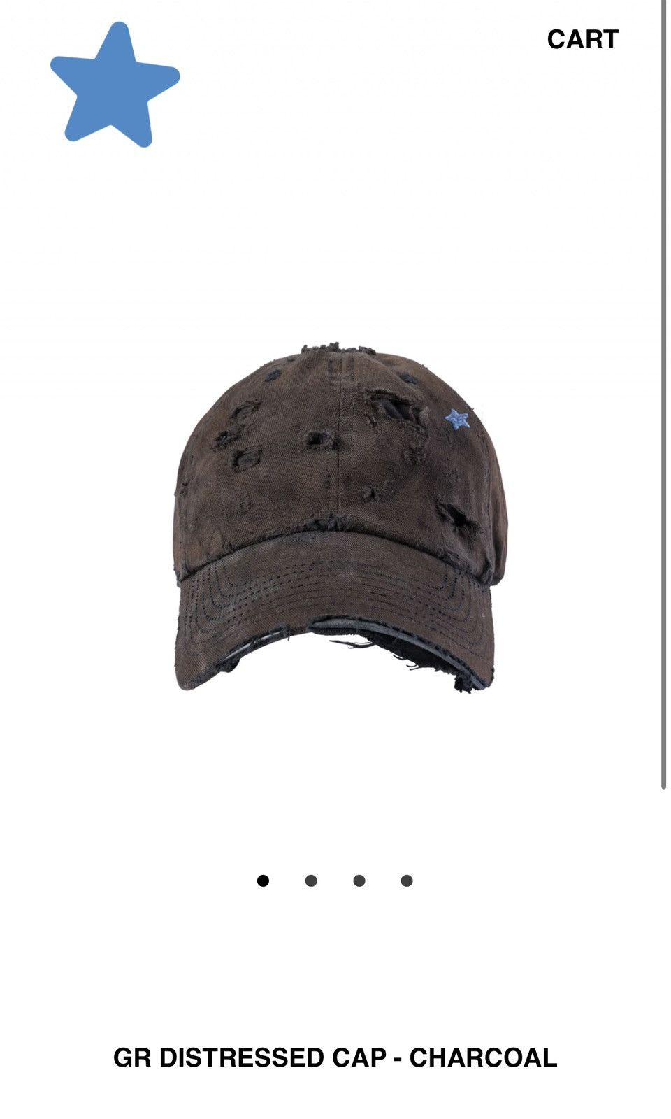 Greg Ross GR DISTRESSED CAP - CHARCOAL * RARE Size ONE SIZE - 12 Thumbnail