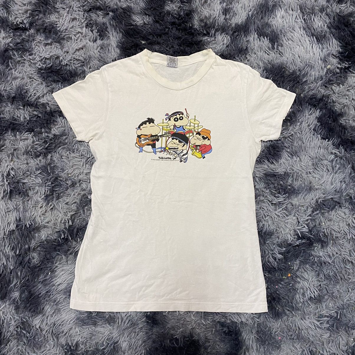 Anime × Japanese Brand × Vintage Vintage anime crayon shin chan rock ; very short sleeve Size US S / EU 44-46 / 1 - 1 Thumbnail