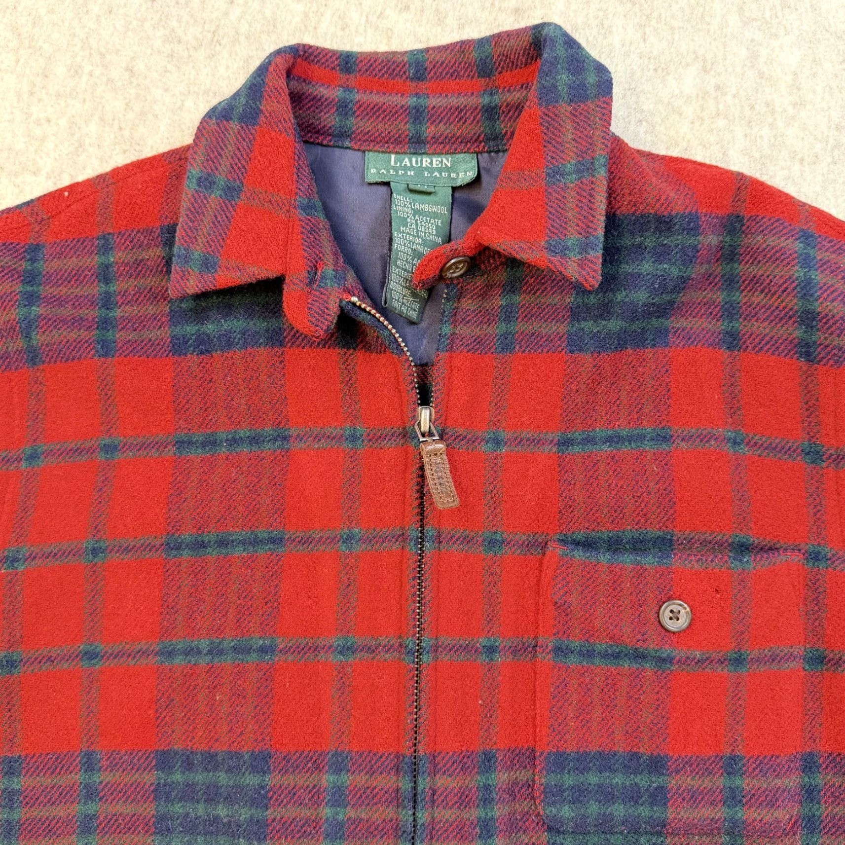Ralph Lauren Lauren Ralph Lauren Jacket Mens Medium Red Plaid Lambswool Zip Front Lined Bomber Wool Flannel Pattern Jacket Mens Red Plaid Lambswool Zip Front Lined Size US M / EU 48-50 / 2 - 3 Thumbnail