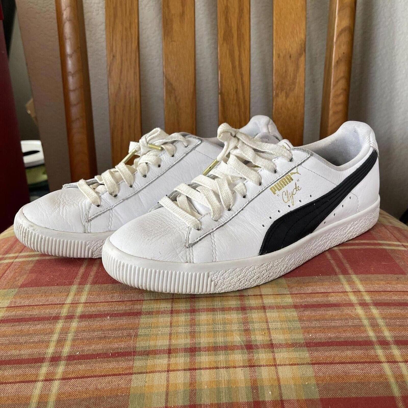 Puma Puma Clyde Casual Sneakers - White & Black Size US 7.5 / EU 40-41 - 1 Thumbnail