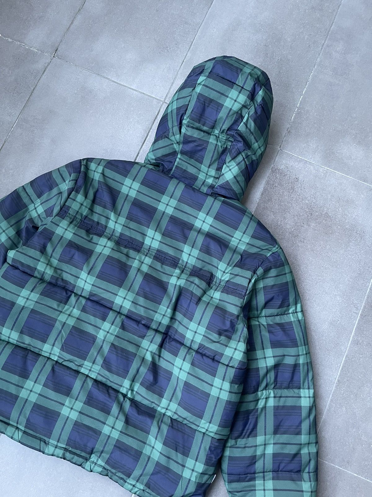 Obey Obey Small Logo Checkered Green Navy Puffer Jacket Size US S / EU 44-46 / 1 - 9 Thumbnail