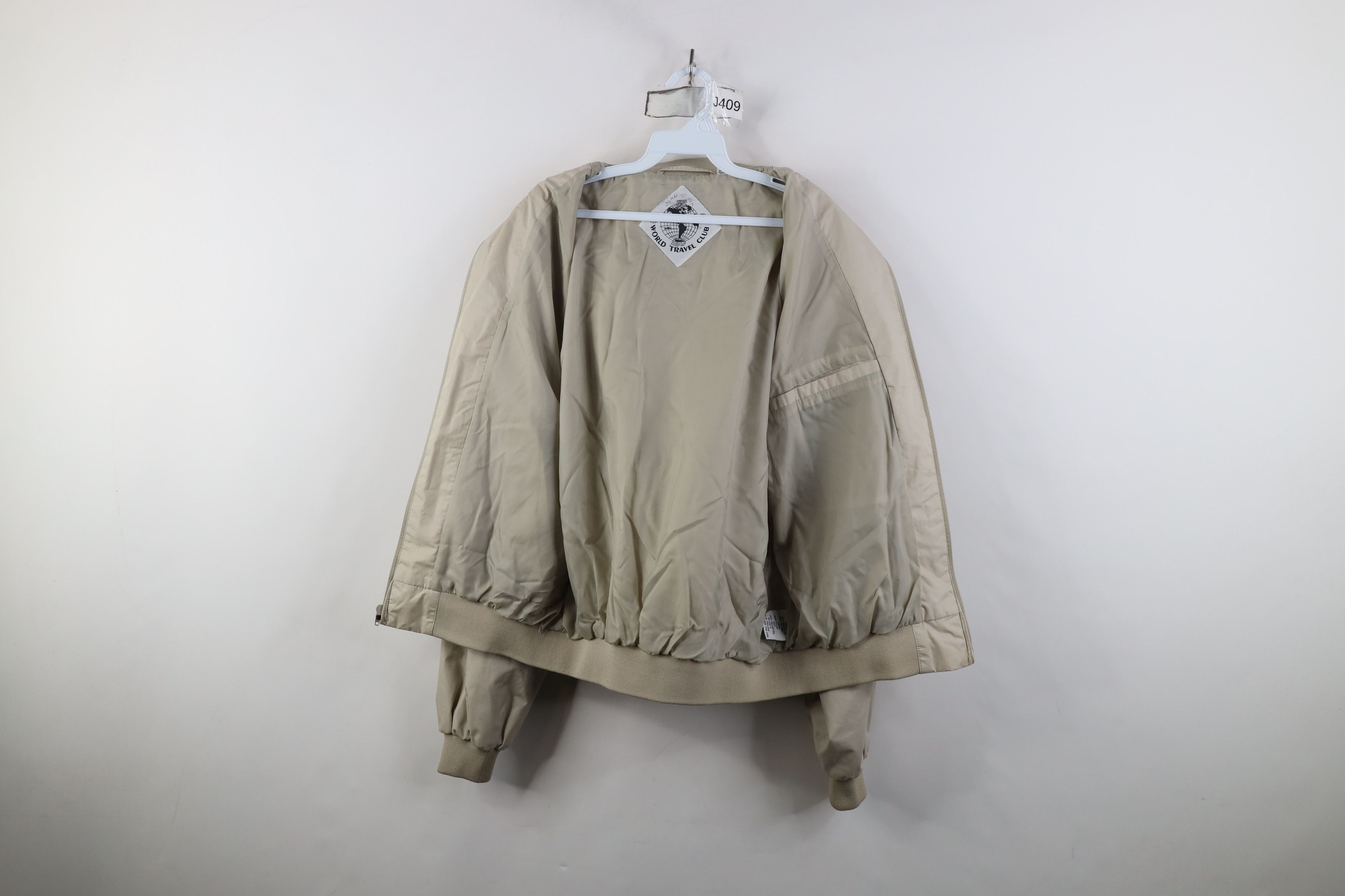 Vintage Vintage 80s 90s Streetwear Cafe Racer Bomber Jacket Beige Size US L / EU 52-54 / 3 - 9 Thumbnail