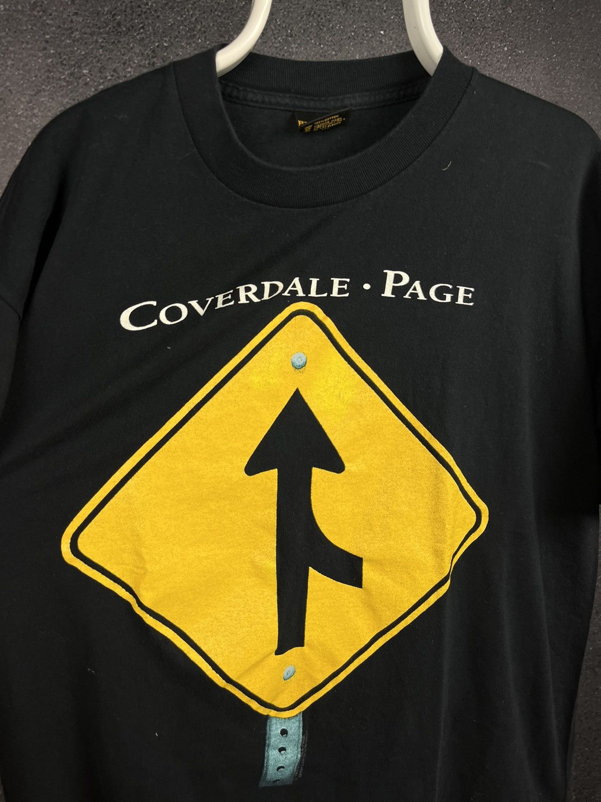 Coverdale Page JAPAN TOUR 1993 Tシャツ L Coverdale•Page - Japan Tour '93 White T-shirt HeavyRoxx.com