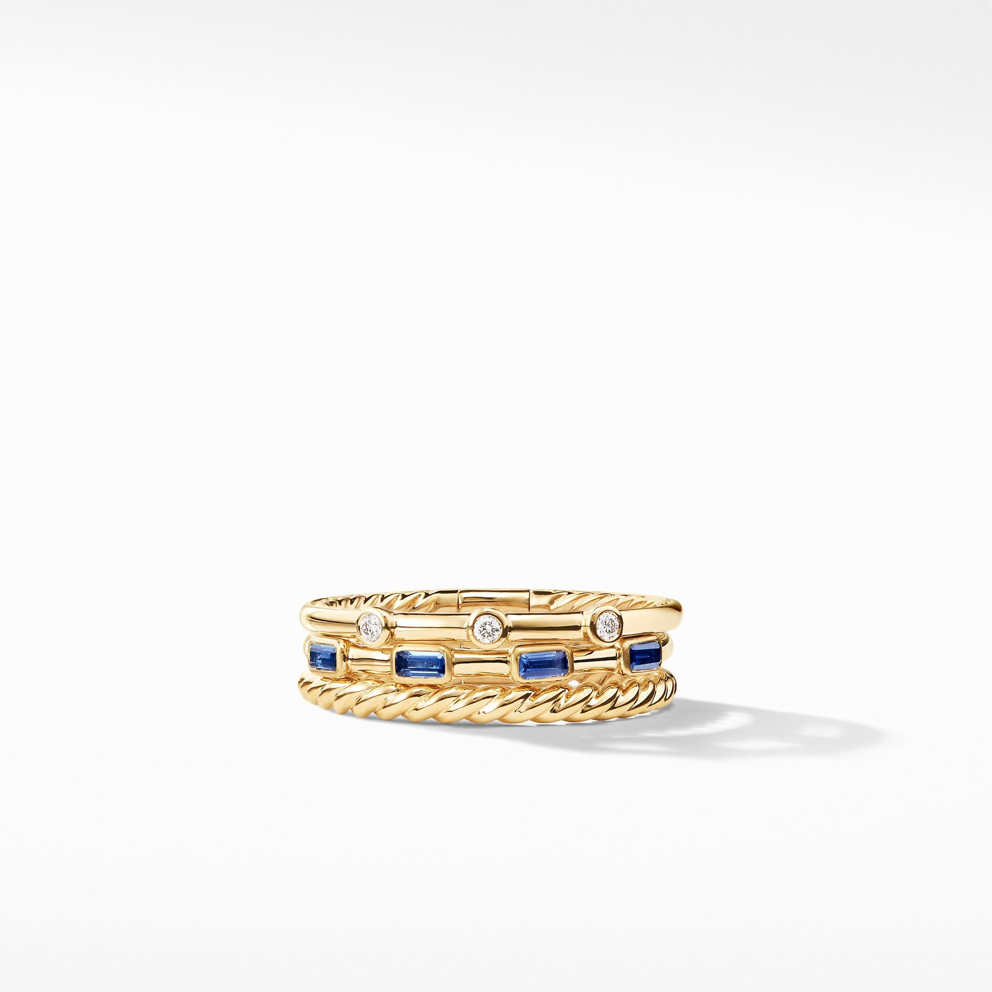 David Yurman o1s1wg111025 R13874D /Size 6 / Three Row Ring in Golden Size ONE SIZE - 2 Thumbnail