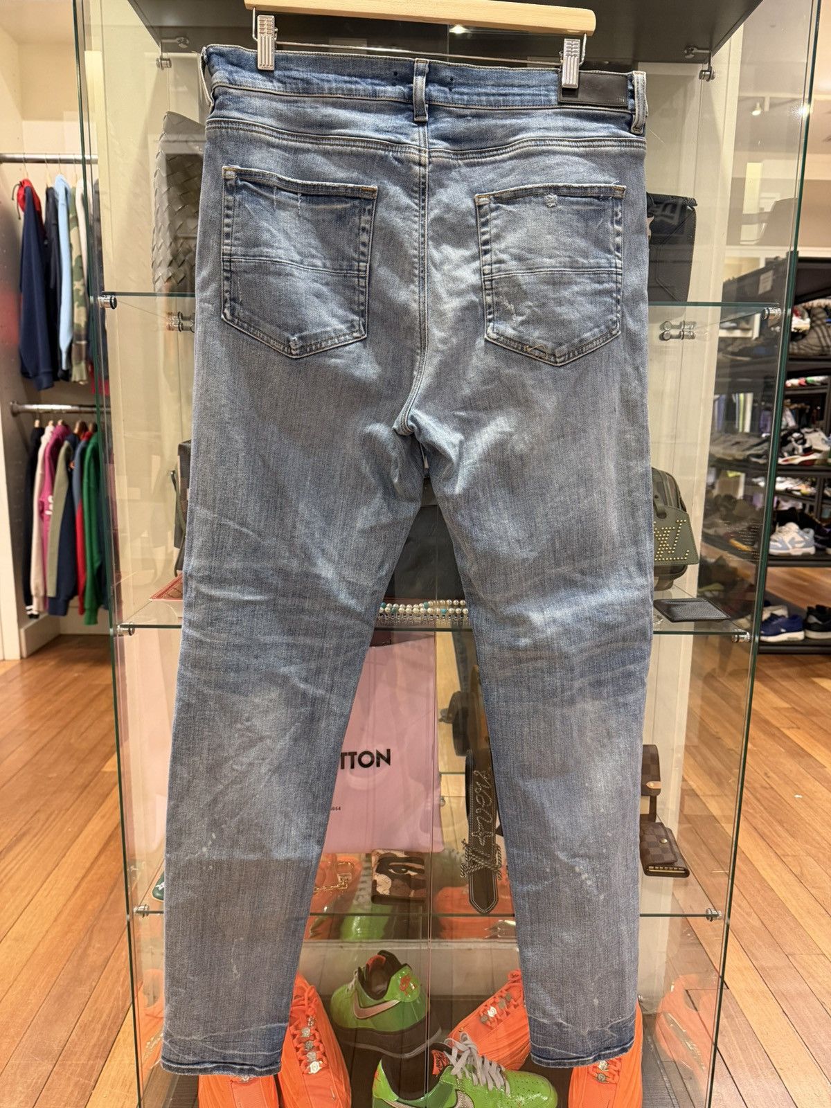 Amiri Amiri MX1 Camo Patch Denim Denim Jeans - Blue Size US 38 / EU 54 - 2 Thumbnail