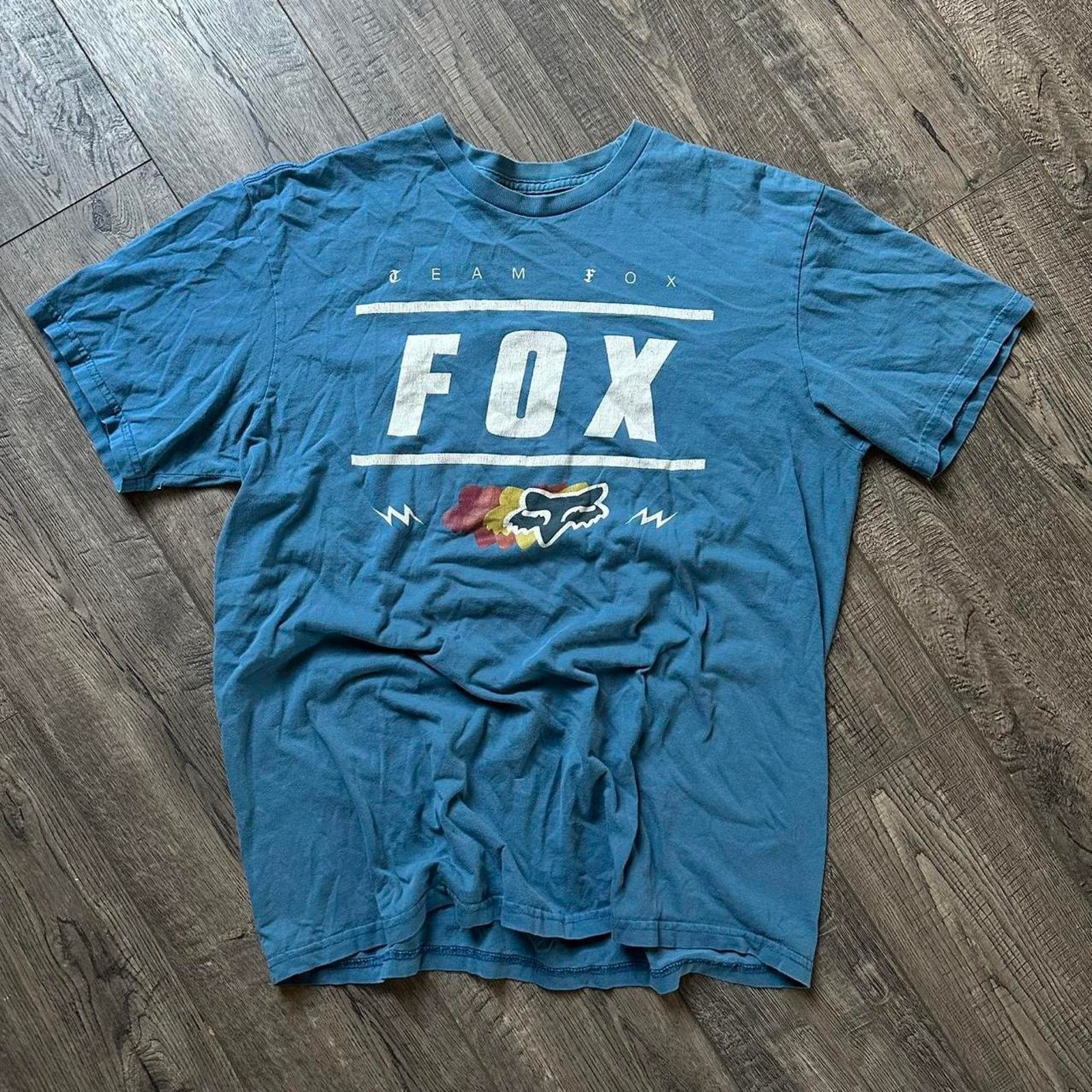 Fox Racing Vintage Y2K 00s Fox Racing Team BMX Emo Goth Mall Skate Tee Size US L / EU 52-54 / 3 - 1 Thumbnail