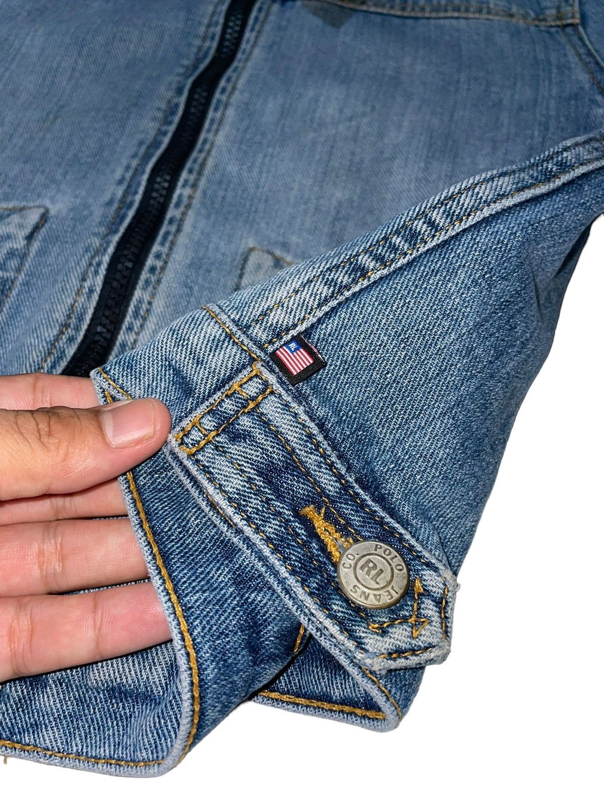 Polo Ralph Lauren × Ralph Lauren Polo Jeans Ralph Lauren Chunky Zipper Denim Jacket Size S / US 4 / IT 40 - 3 Thumbnail