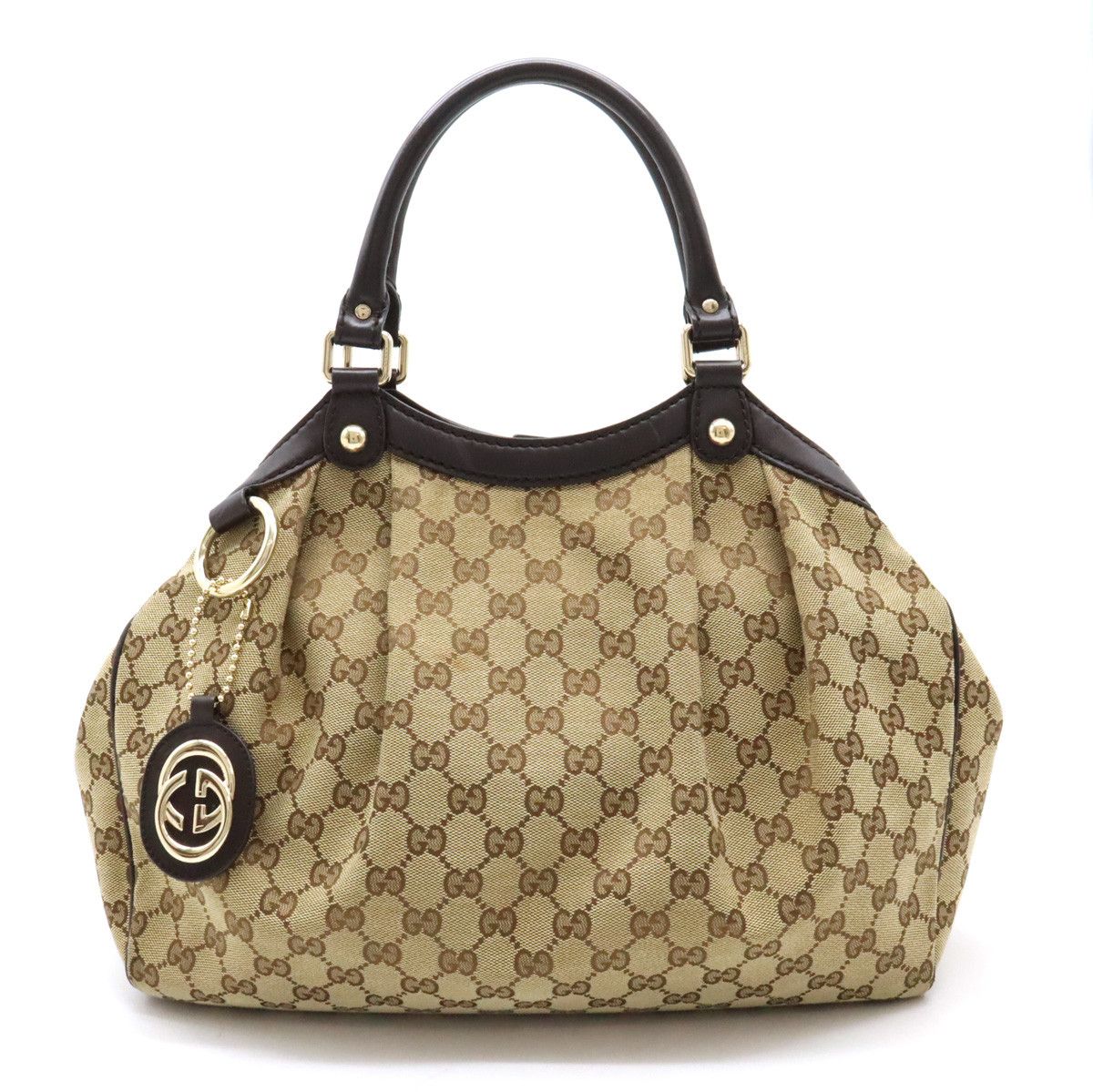 Gucci Gucci Gucci Sukey GG Canvas Leather Tote Bag 211944 Canvas Tote Bag 211944 in Very Good Condition Size ONE SIZE - 1 Thumbnail