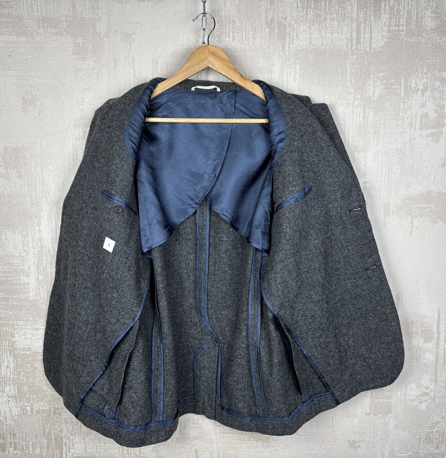 Other 7d Collection Twentyfour Wool Melange Grey Blazer Jacket Size 40R - 13 Thumbnail