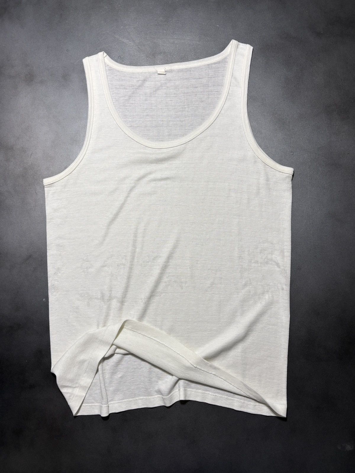 Vintage 1970s Military Undershirt Thrash Vintage Paper Thin Tank Top Size US XL / EU 56 / 4 - 2 Thumbnail