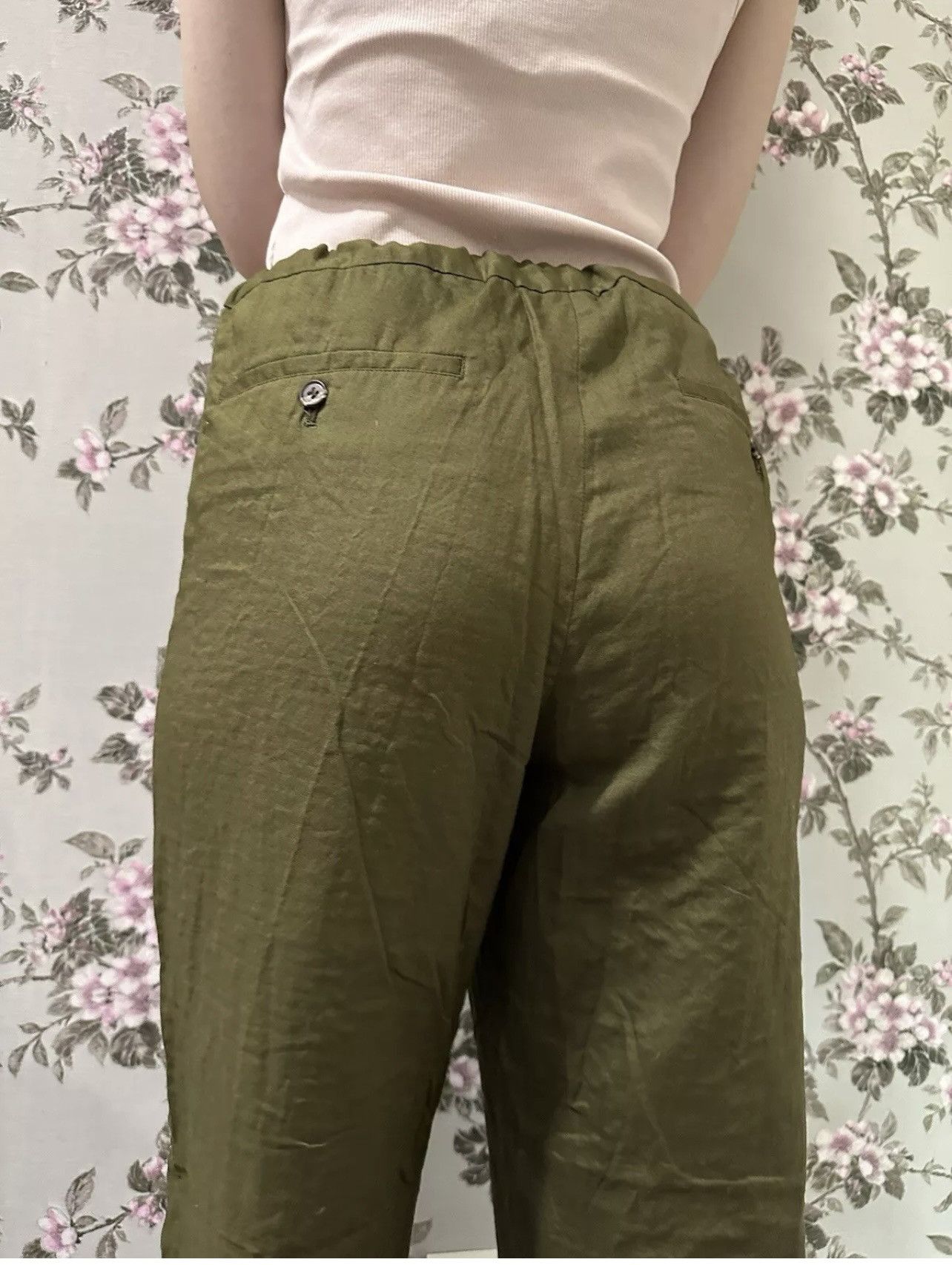 Issey Miyake × Japanese Brand × Vintage Issey Miyake Japan Khaki Pants Lagenlook Avant garde Sz 3-4 Size 30" / US 8 / IT 44 - 8 Thumbnail