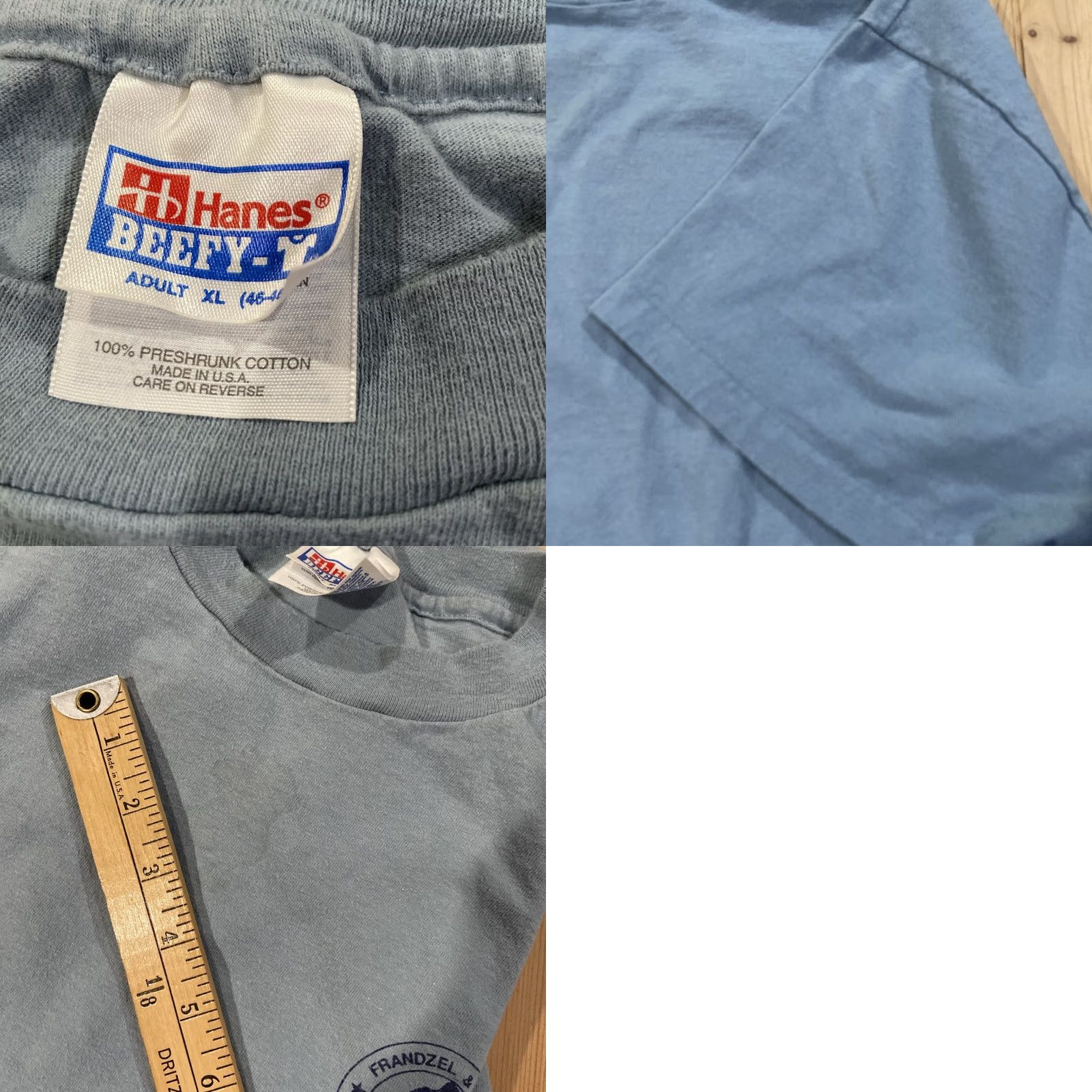 Hanes VINTAGE Gorilla Shirt XL 90s 00s Y2k Frandzel & Share Single Stitch Blue Hanes T-Shirt Men Size US XL / EU 56 / 4 - 8 Thumbnail