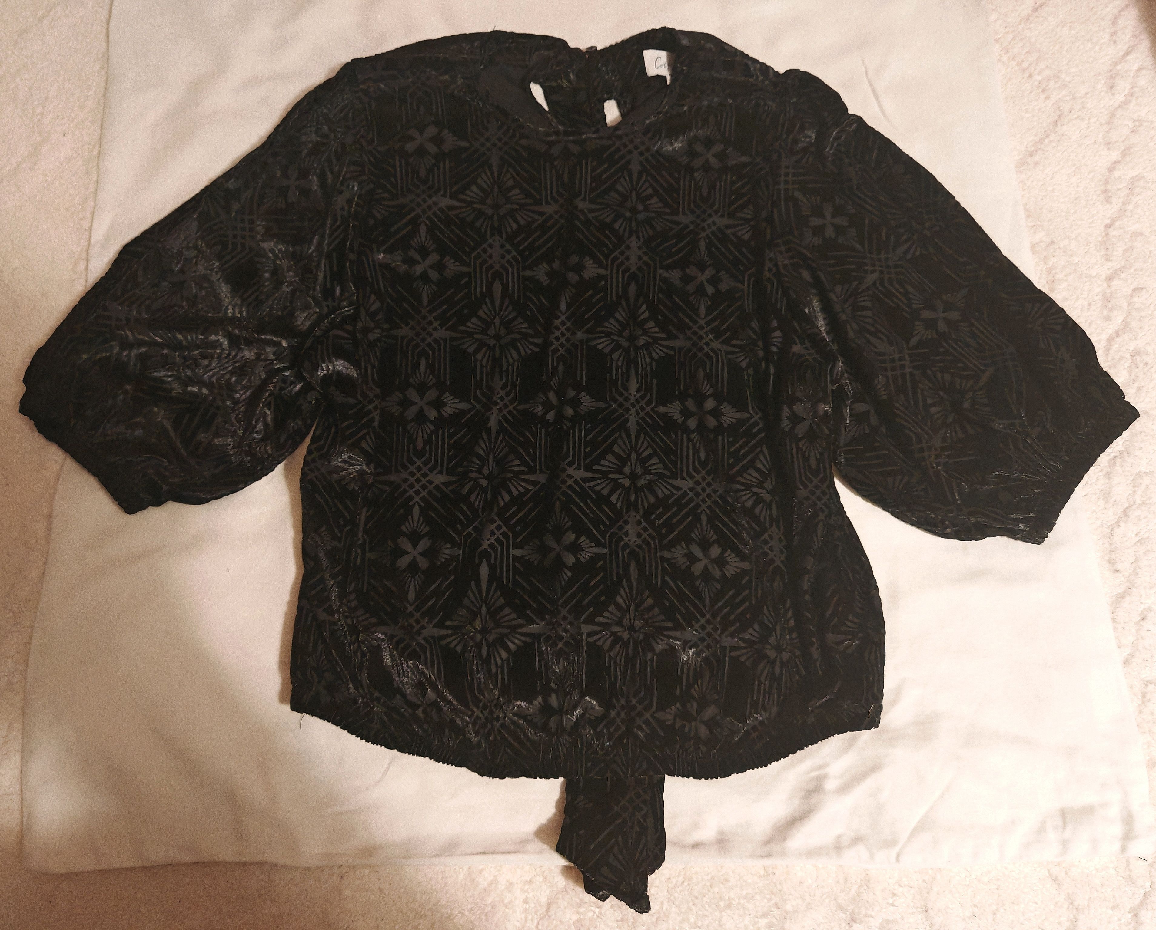 Cotton Club × Designer × Vintage Rare Vintage Cotton Club Embossed Velvet Top sz S Y2K Size S / US 4 / IT 40 - 9 Thumbnail