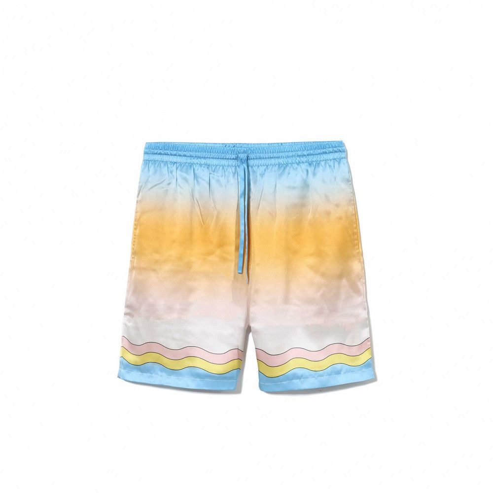 Casablanca o1mle0326 Drawstring Silk Shorts in Multicolor Size US 30 / EU 46 - 1 Thumbnail