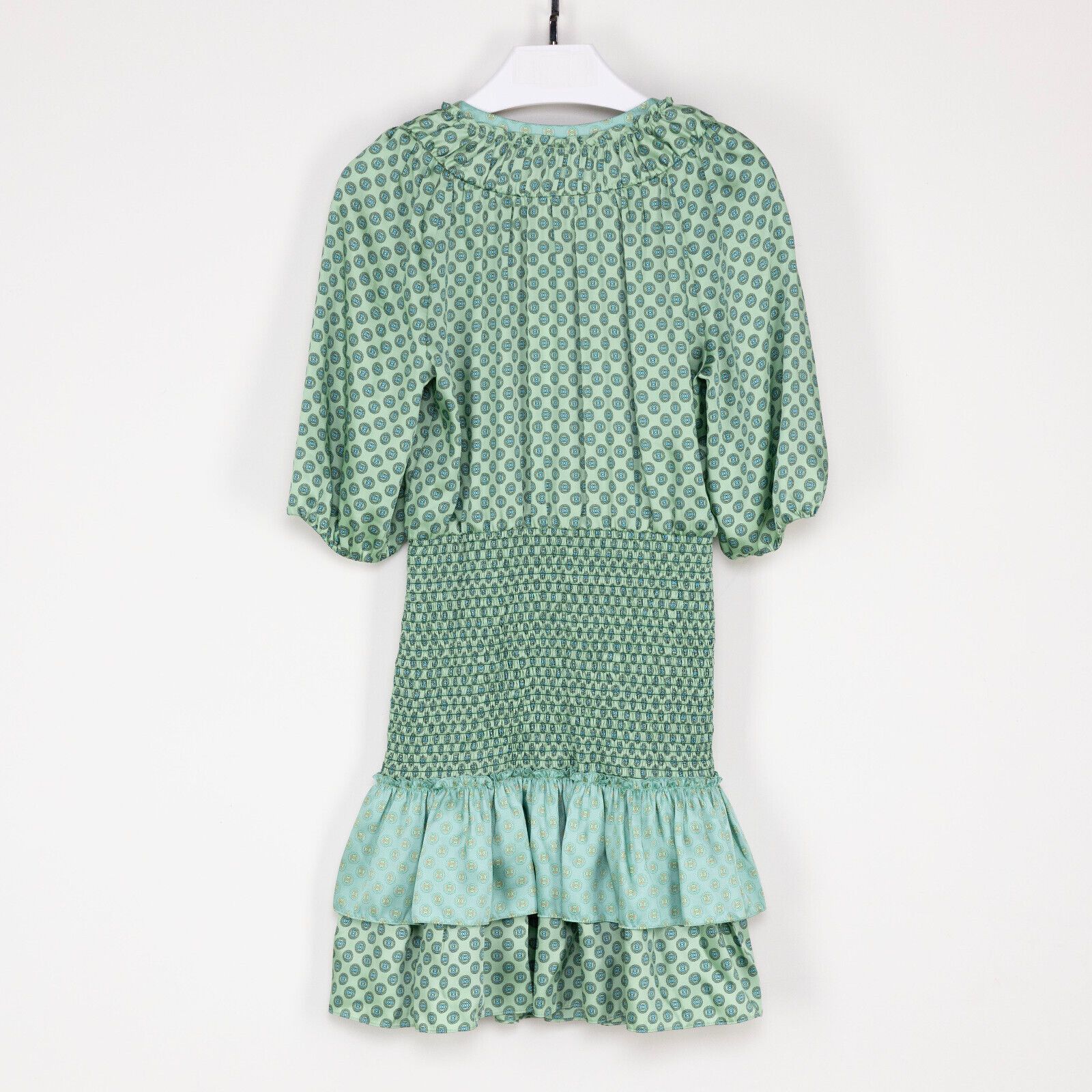 Sandro Sandro Women Sivan Smocked Mini Dress Menthe Size 42/10US Size L / US 10 / IT 46 - 4 Thumbnail